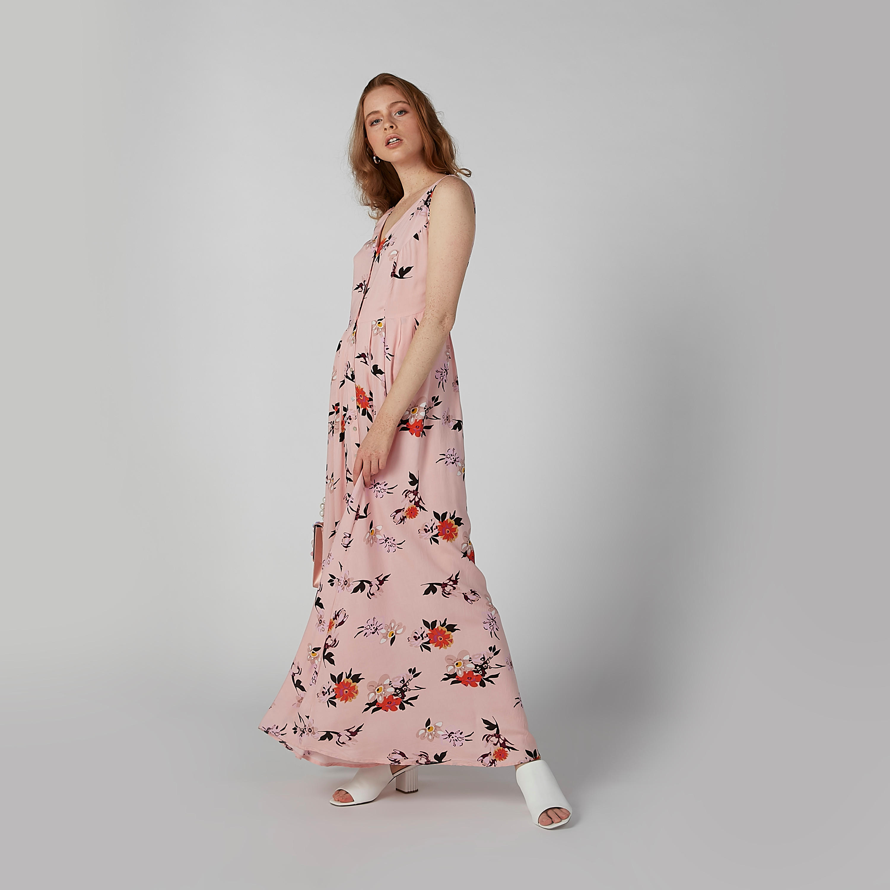 فستان إيه لاين طويل دون أكمام بياقة V وطبعات-women-clothing-dresses-image-4