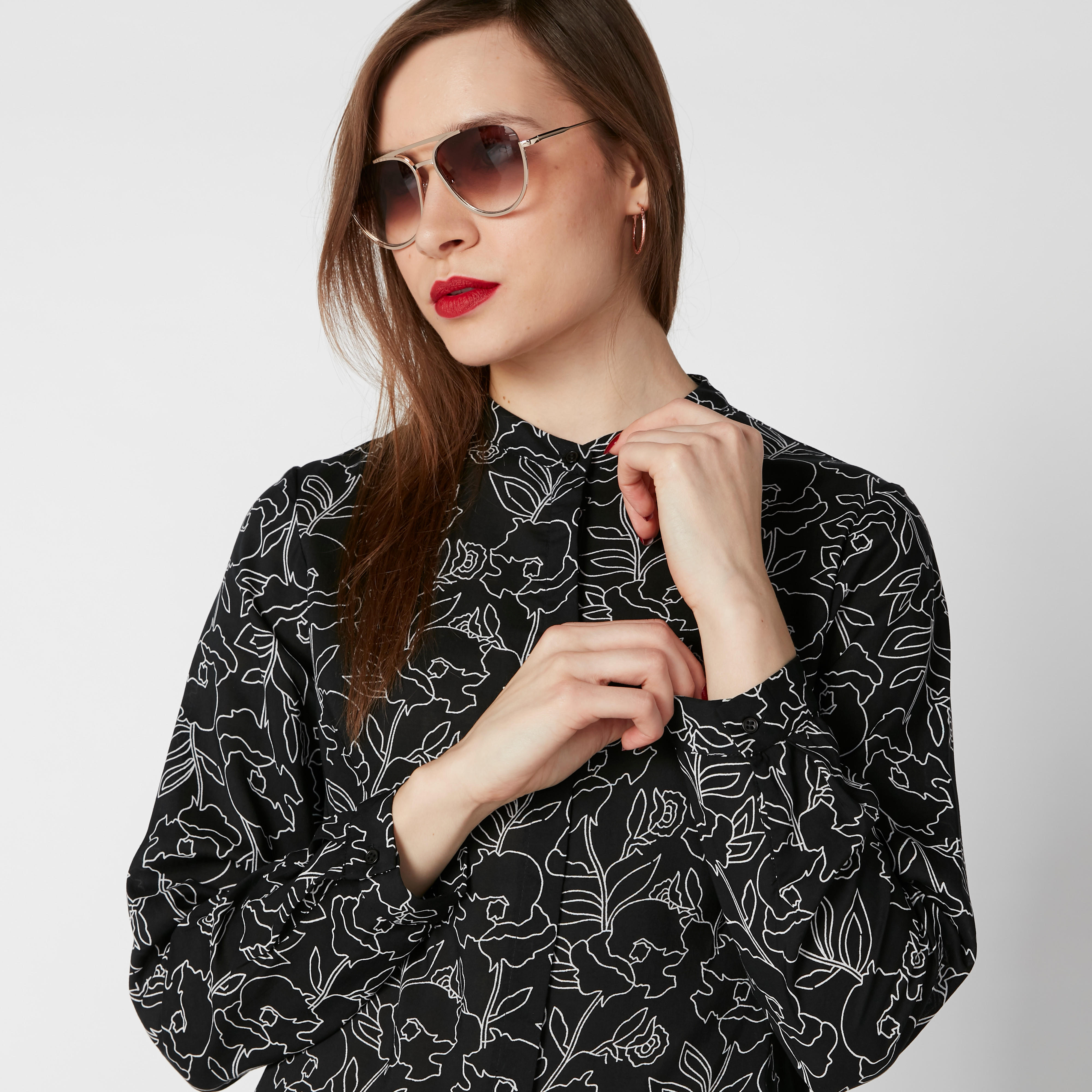 قميص بأكمام طويلة وأزرار غير مرئية وطبعات-women-clothing-shirtsandblouses-shirts-image-5