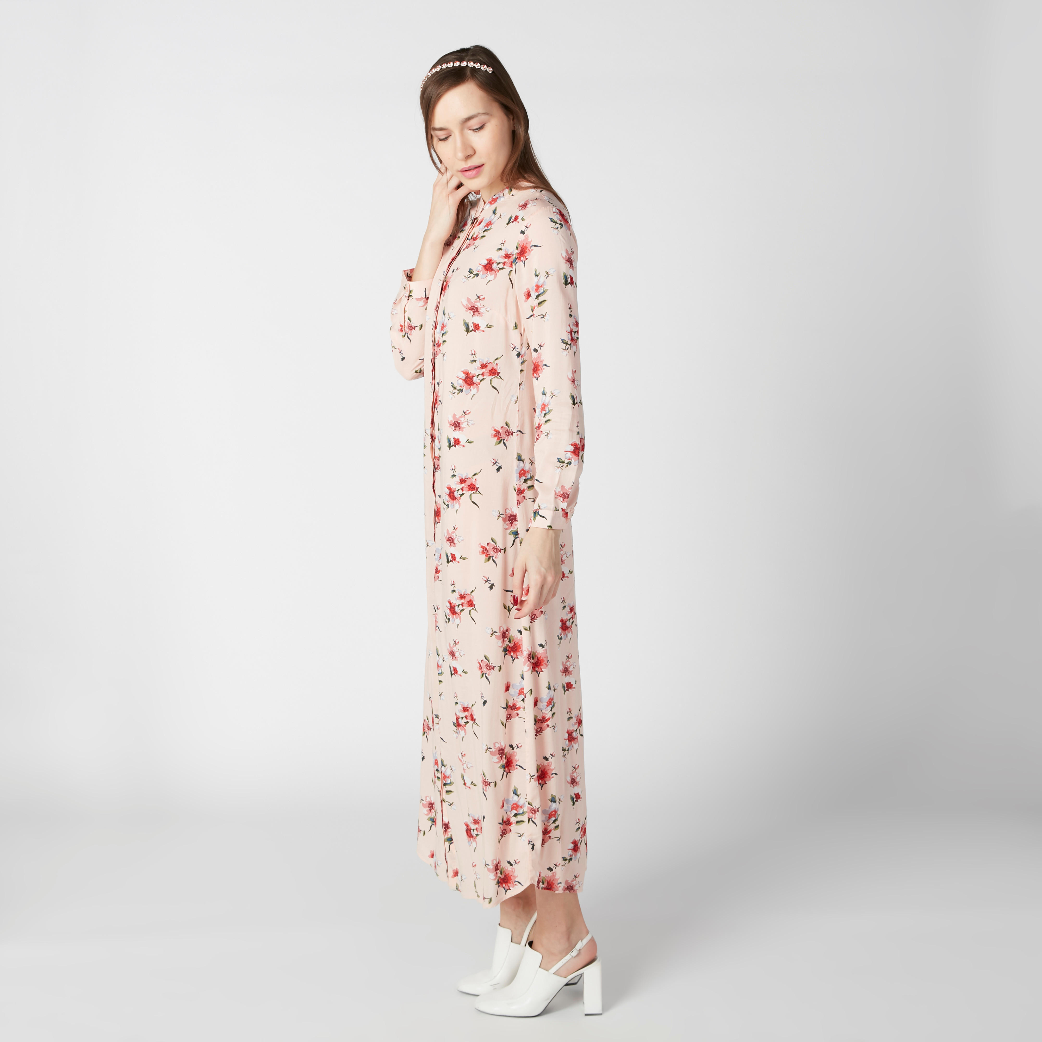فستان قميص بأكمام طويلة وطبعات زهرية-women-clothing-dresses-image-4