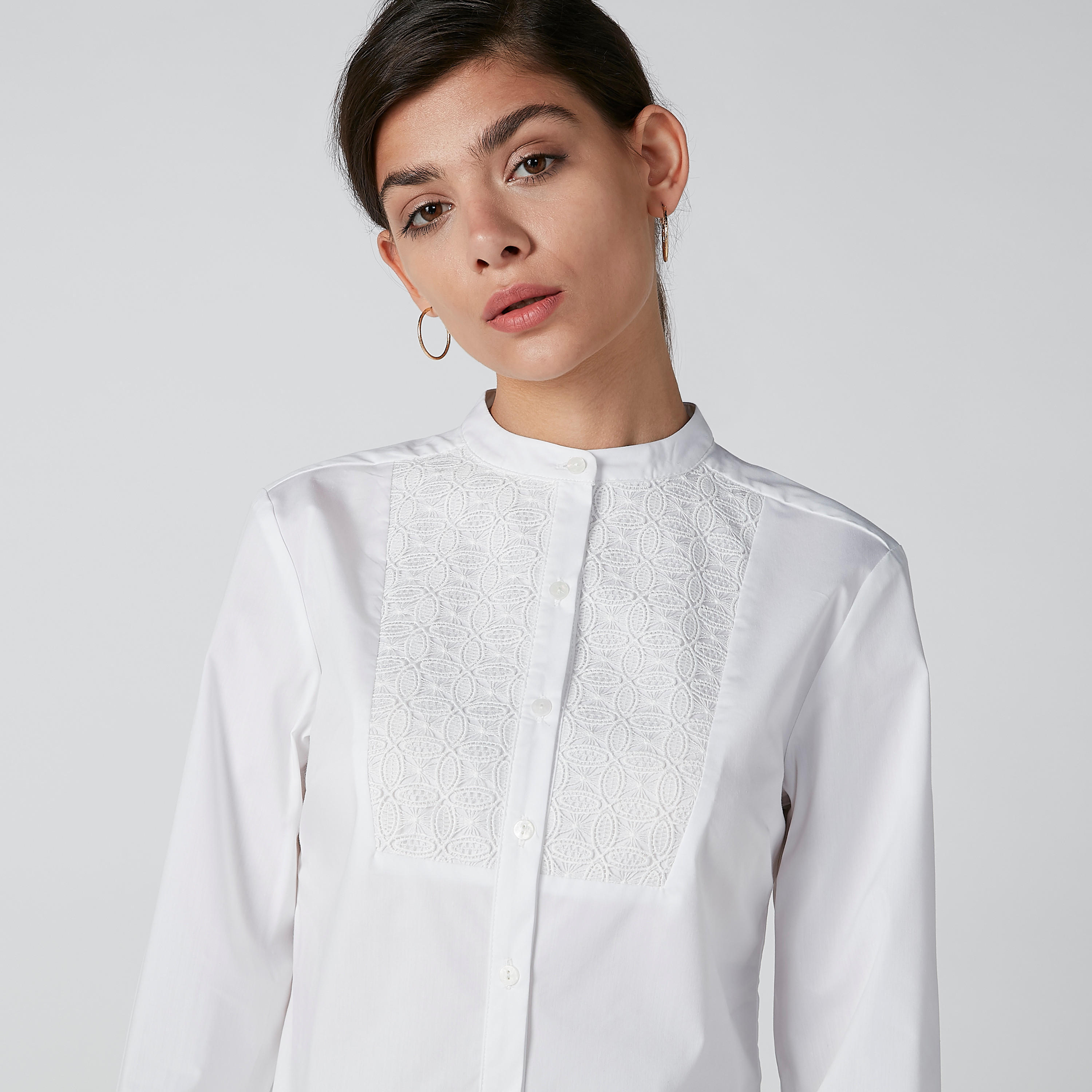 قميص بياقة ماندارين وتفاصيل دانتيل وأكمام طويلة-women-clothing-shirtsandblouses-shirts-image-6