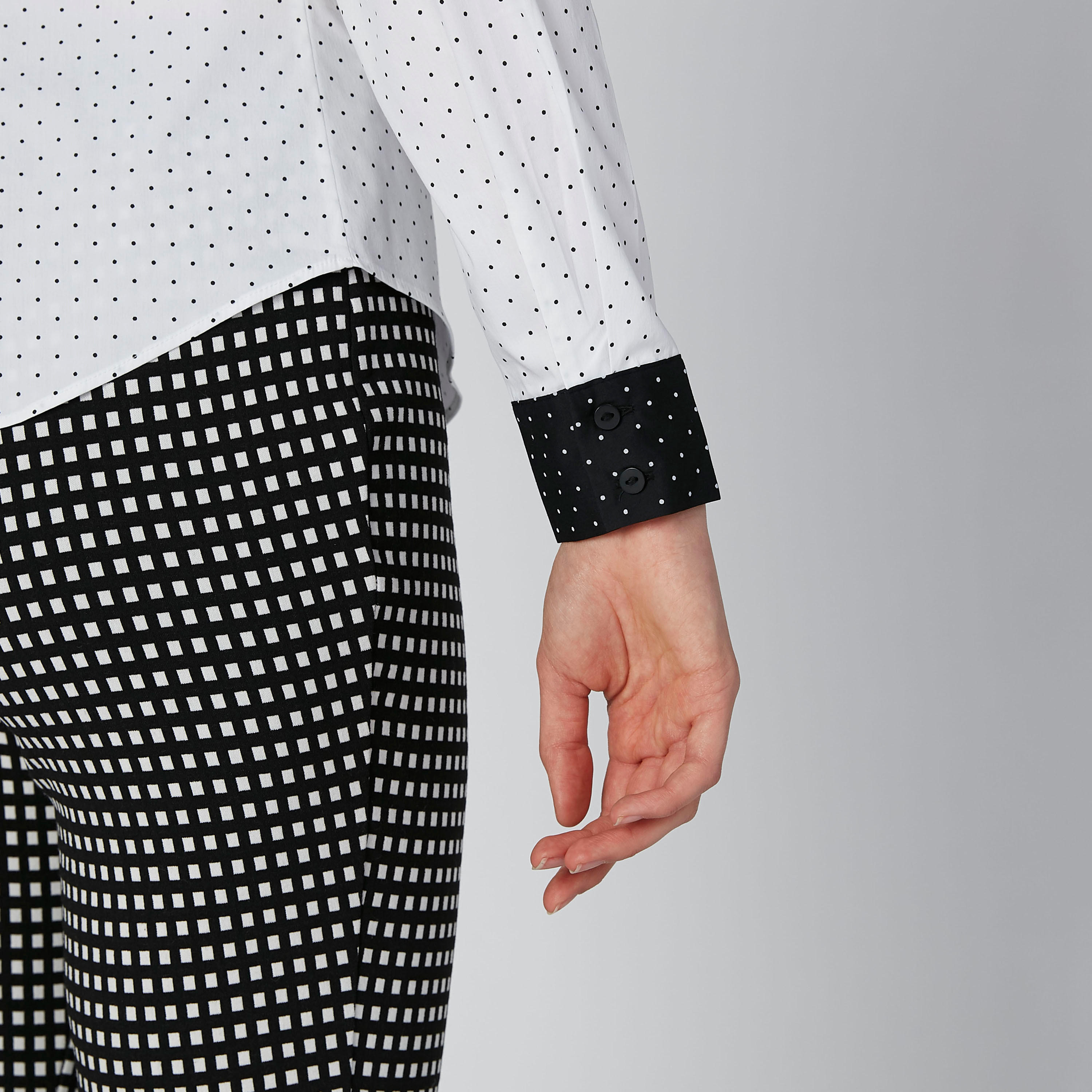 قميص رسمي بياقة ماندارين أكمام طويلة وطبعات منقّطة-women-clothing-shirtsandblouses-shirts-image-6