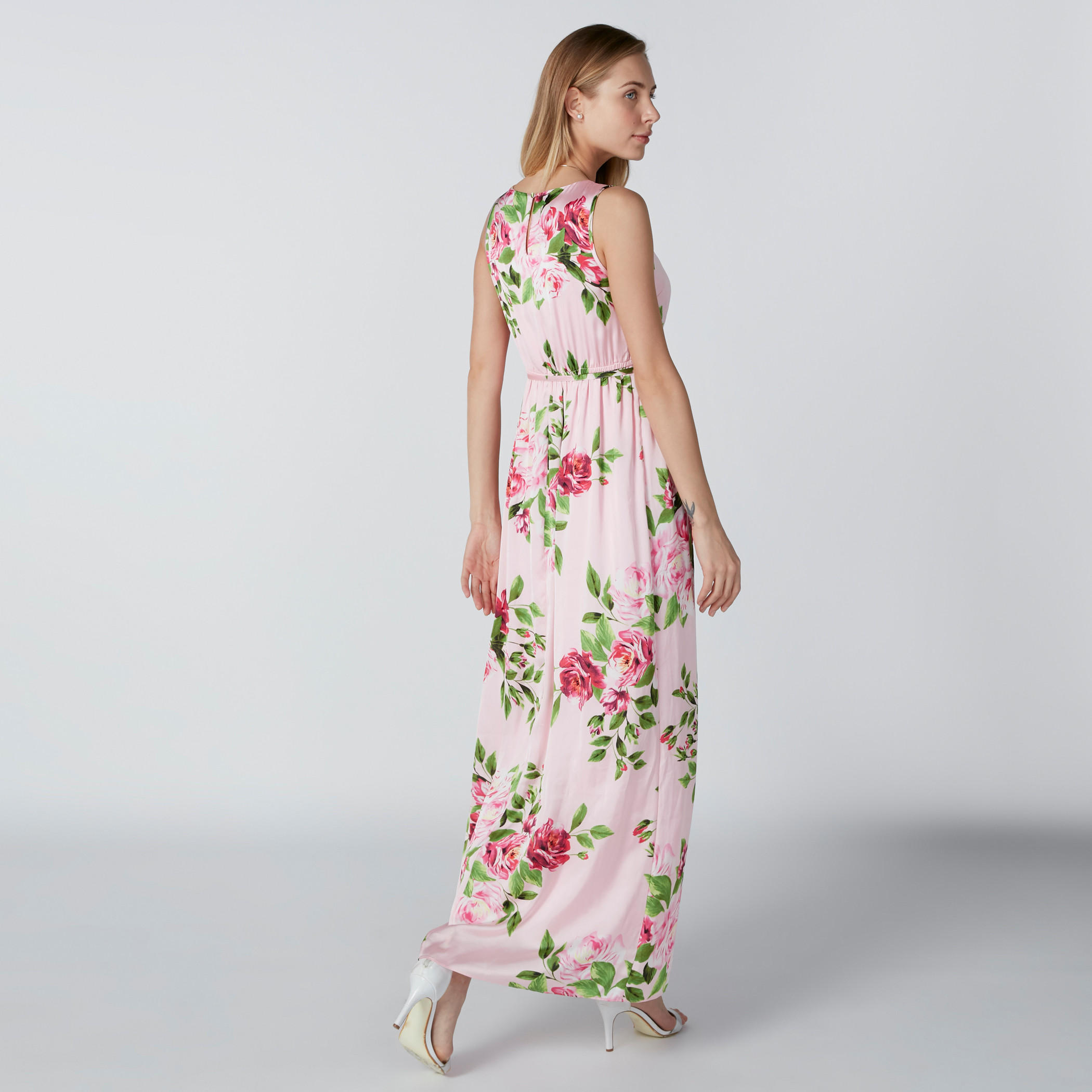 فستان إيه لاين طويل دون أكمام بأربطة وطبعات-women-clothing-dresses-image-2