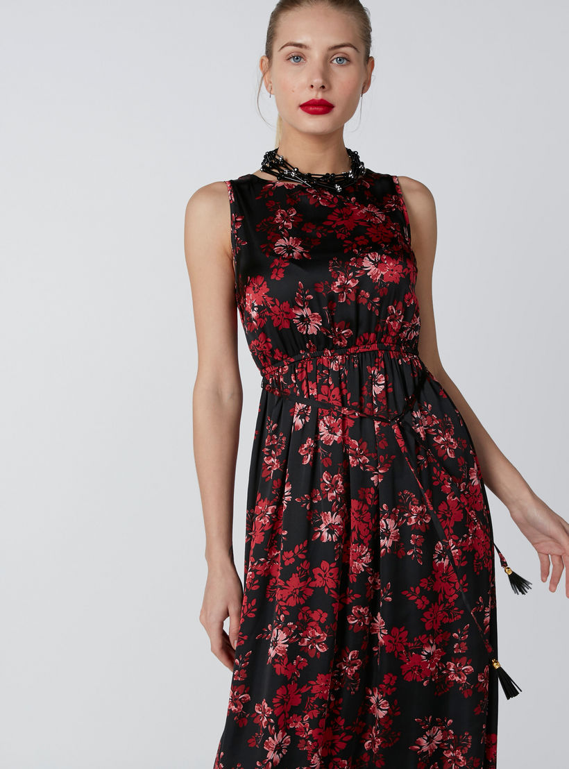 فستان طويل دون أكمام بأربطة وطبعات أزهار-women-clothing-dresses-image-1