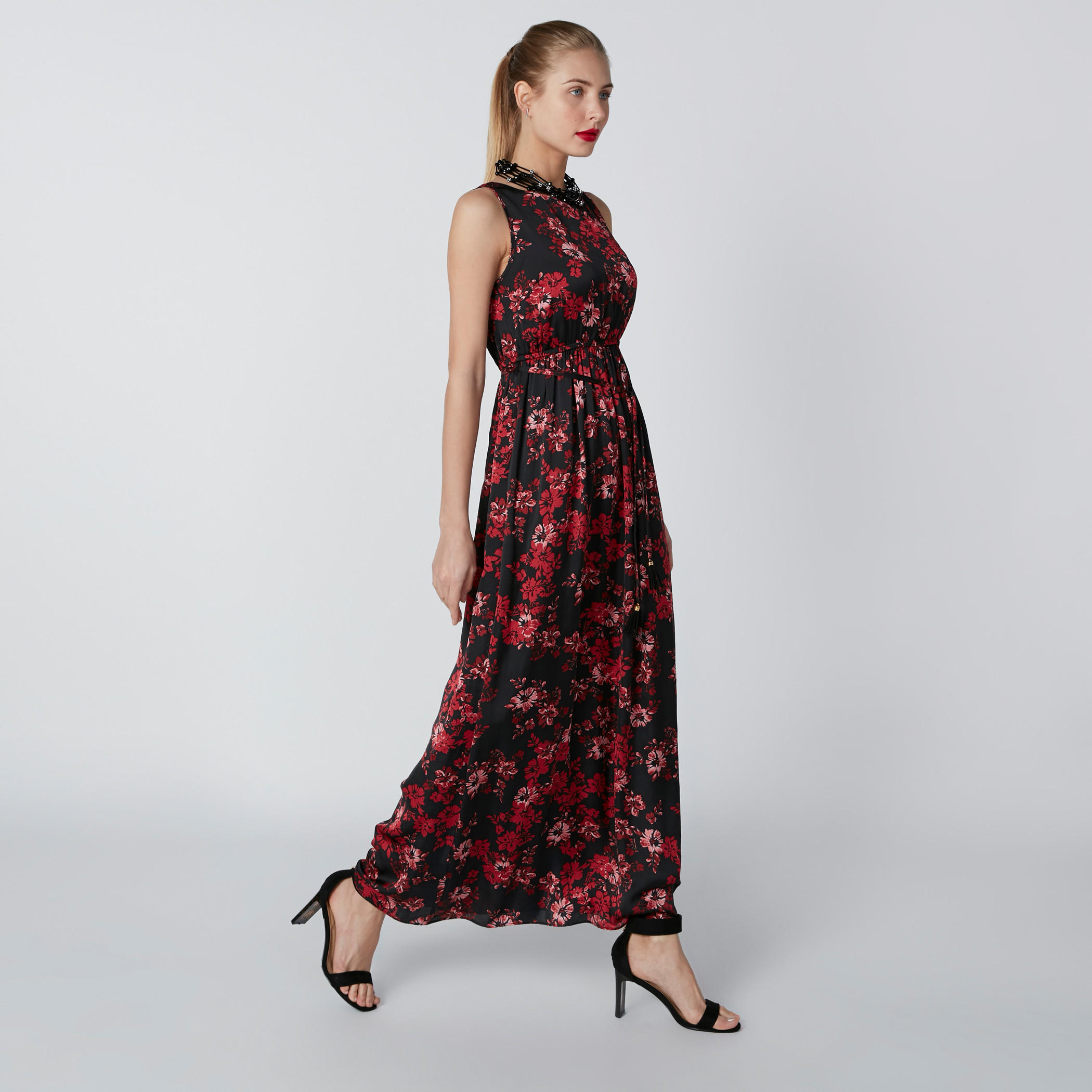 فستان طويل دون أكمام بأربطة وطبعات أزهار-women-clothing-dresses-image-3
