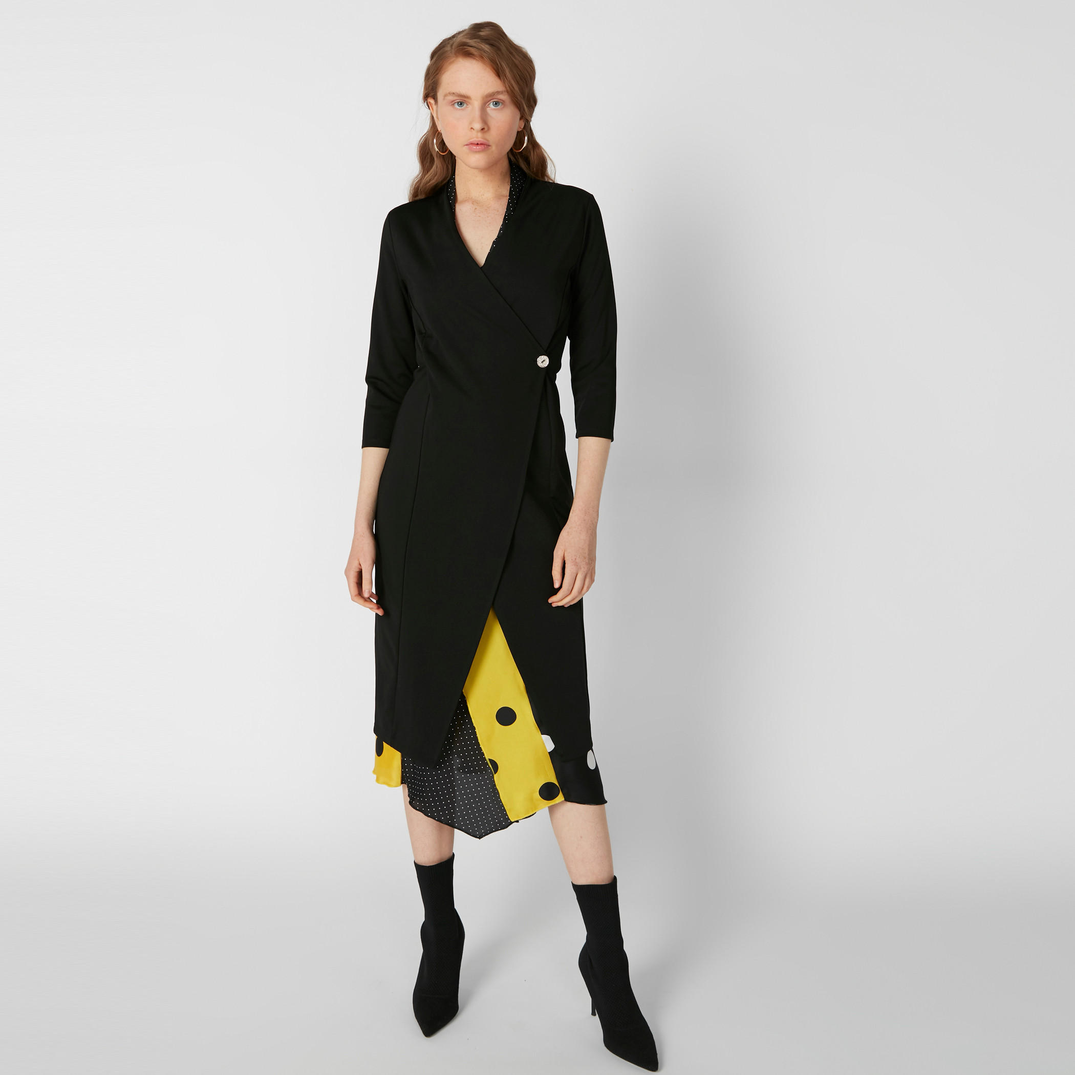 Longline Wrap Jacket with Long Sleeves-women-winterwear-coatsandjackets-jackets-image-1