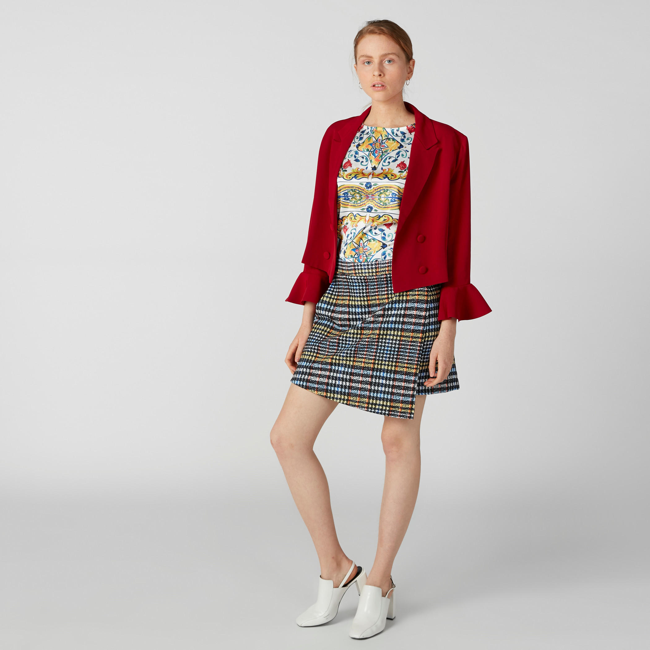 بلوزة بياقة مستديرة وأكمام كاب وطبعات-women-clothing-tshirts-image-1