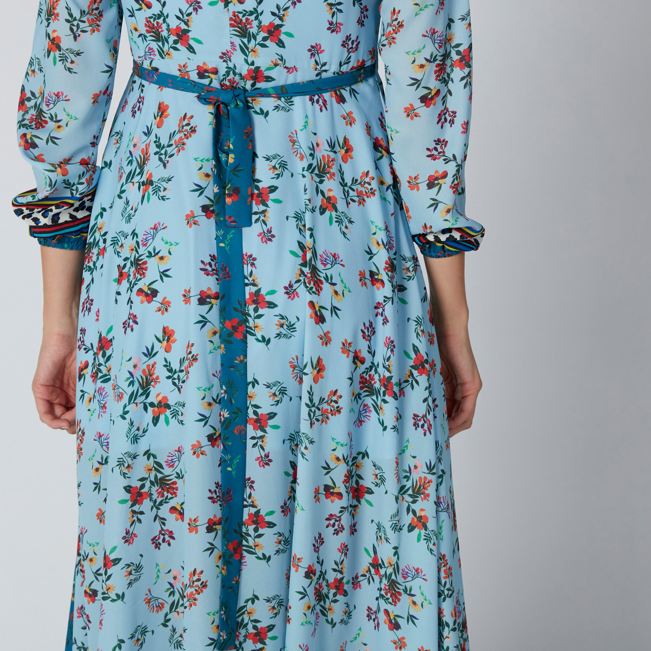 فستان بأكمام 3/4 وحوّاف غير مستوية وطبعات أزهار-women-clothing-dresses-image-6