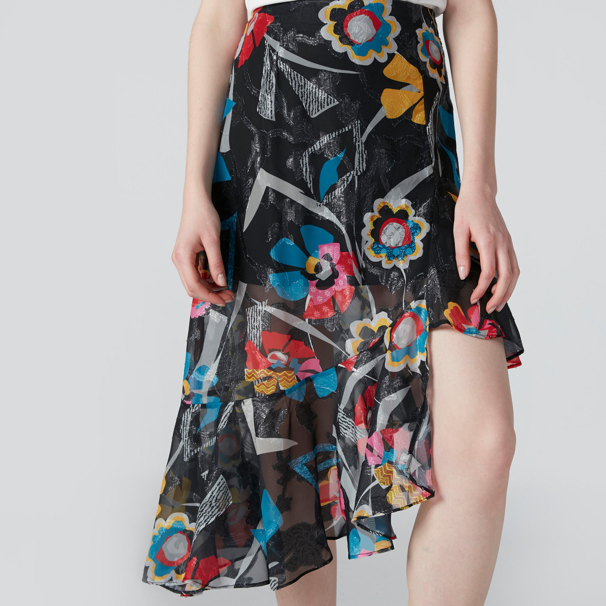 Printed Asymmetric Skirt with Ruffle Detail-women-clothing-bottoms-skirts-image-5