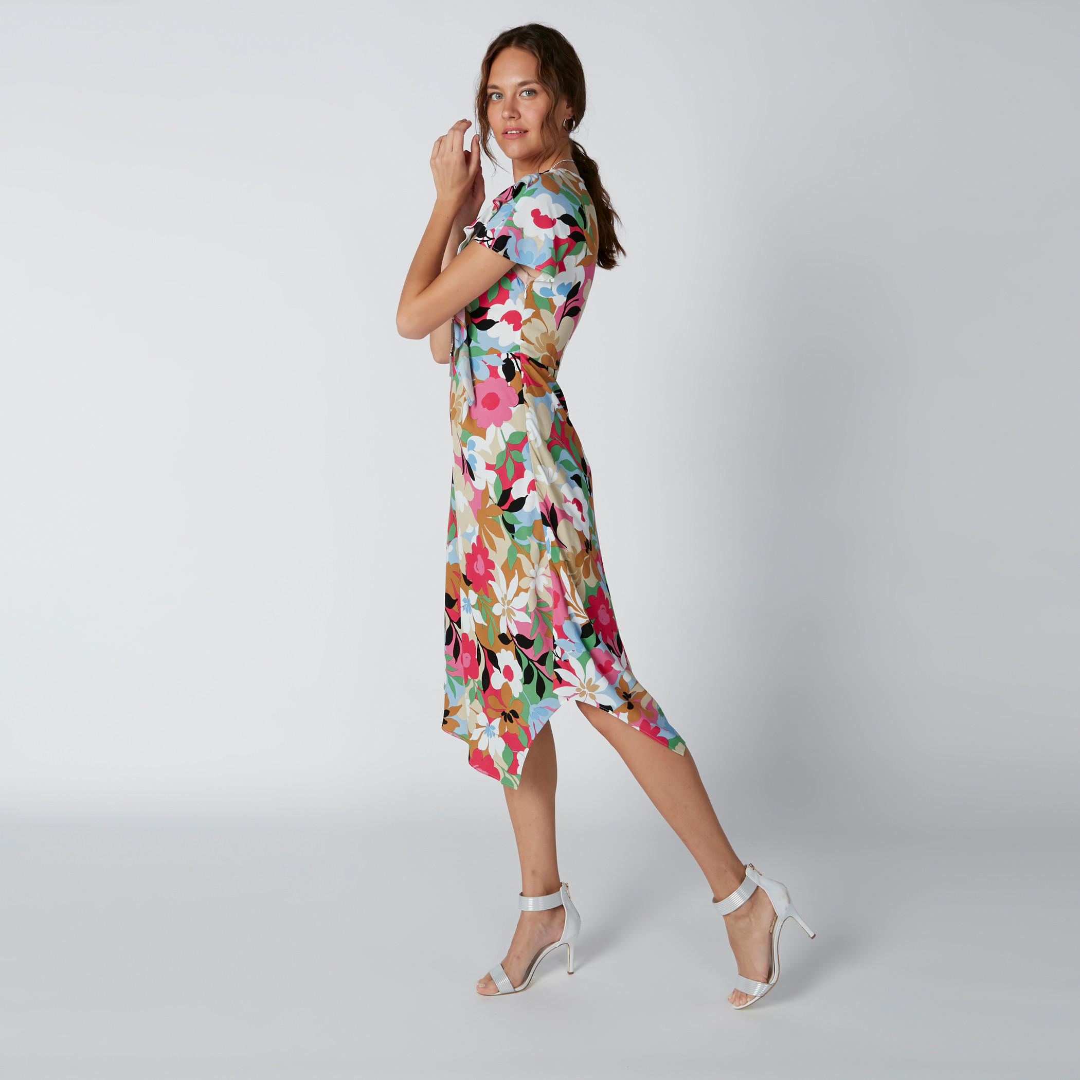 Floral Printed Midi Dress with V-Neck and Asymmetric Hem-women-clothing-dresses-image-5