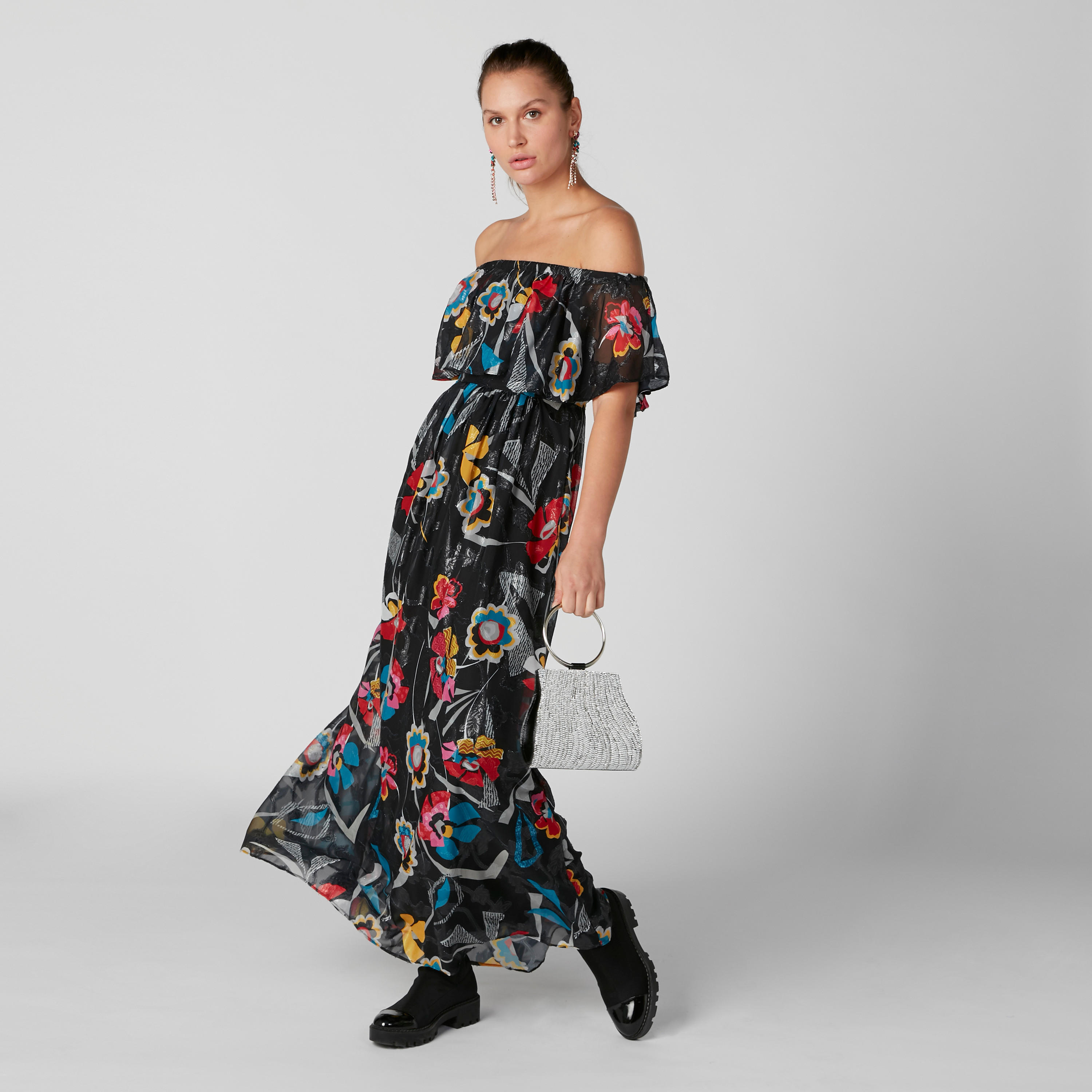 فستان طويل مكشوف الأكتاف بطبعات أزهار-women-clothing-dresses-image-1