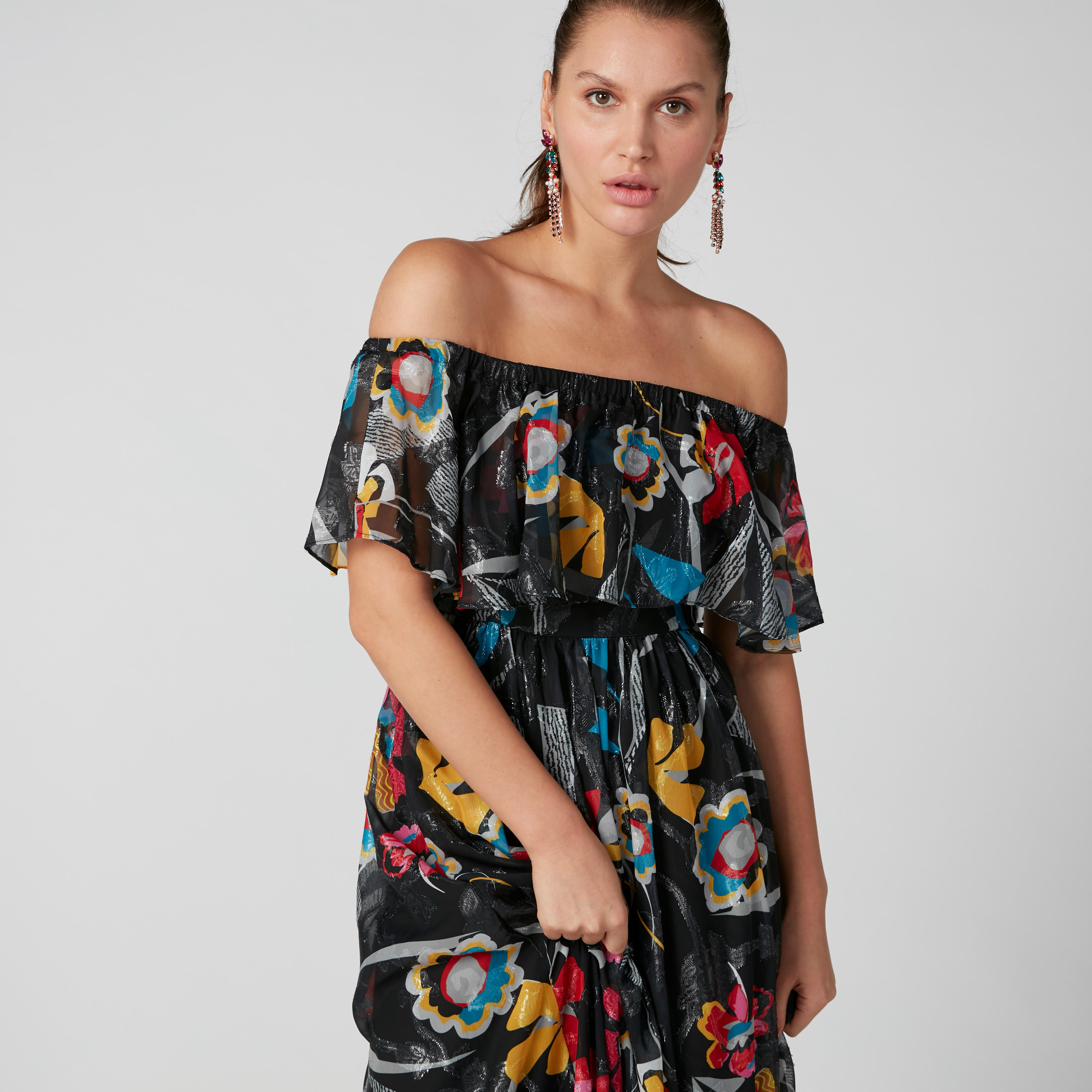 فستان طويل مكشوف الأكتاف بطبعات أزهار-women-clothing-dresses-image-4