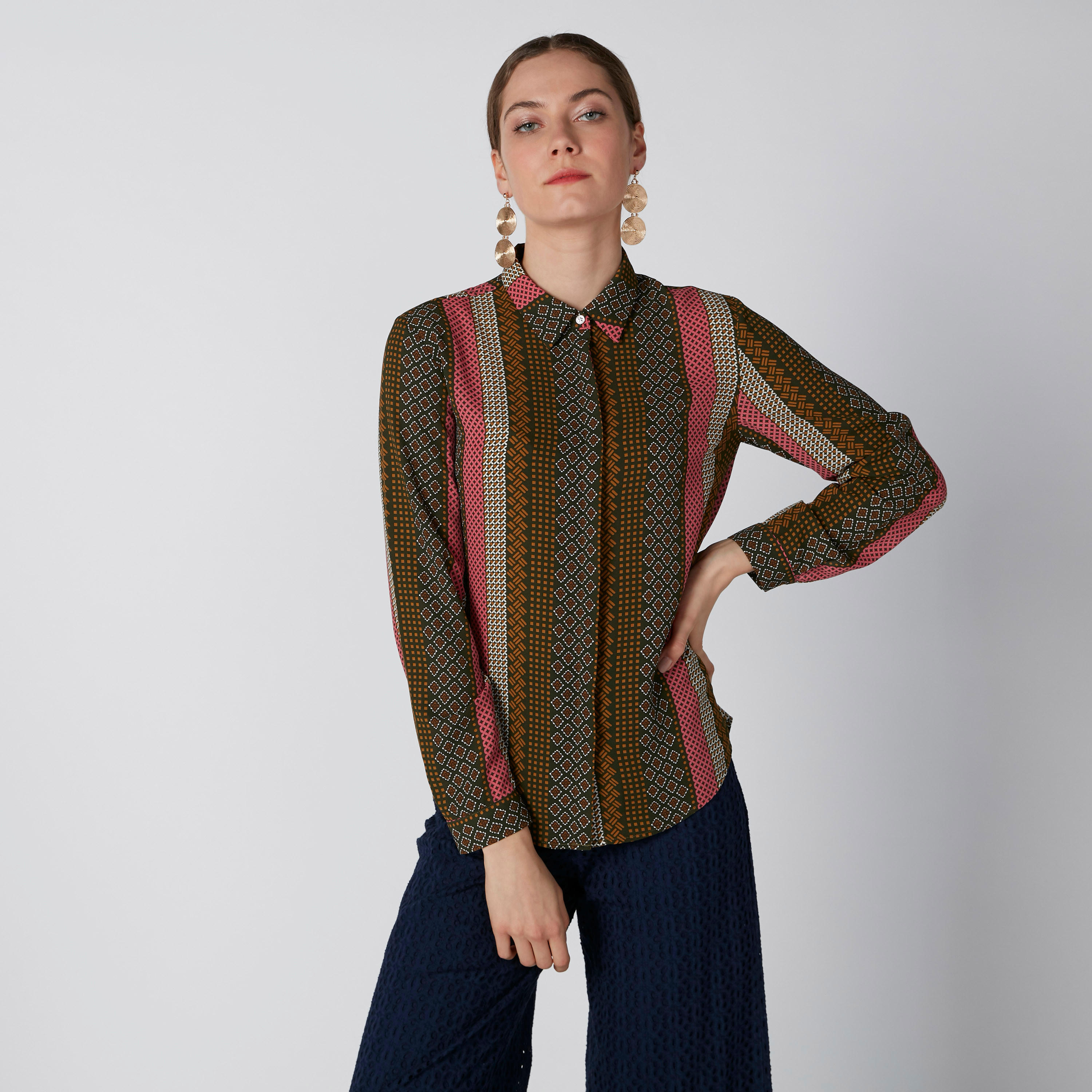 Printed Shirt with Long Sleeves and Concealed Placket-women-clothing-shirtsandblouses-shirts-image-1