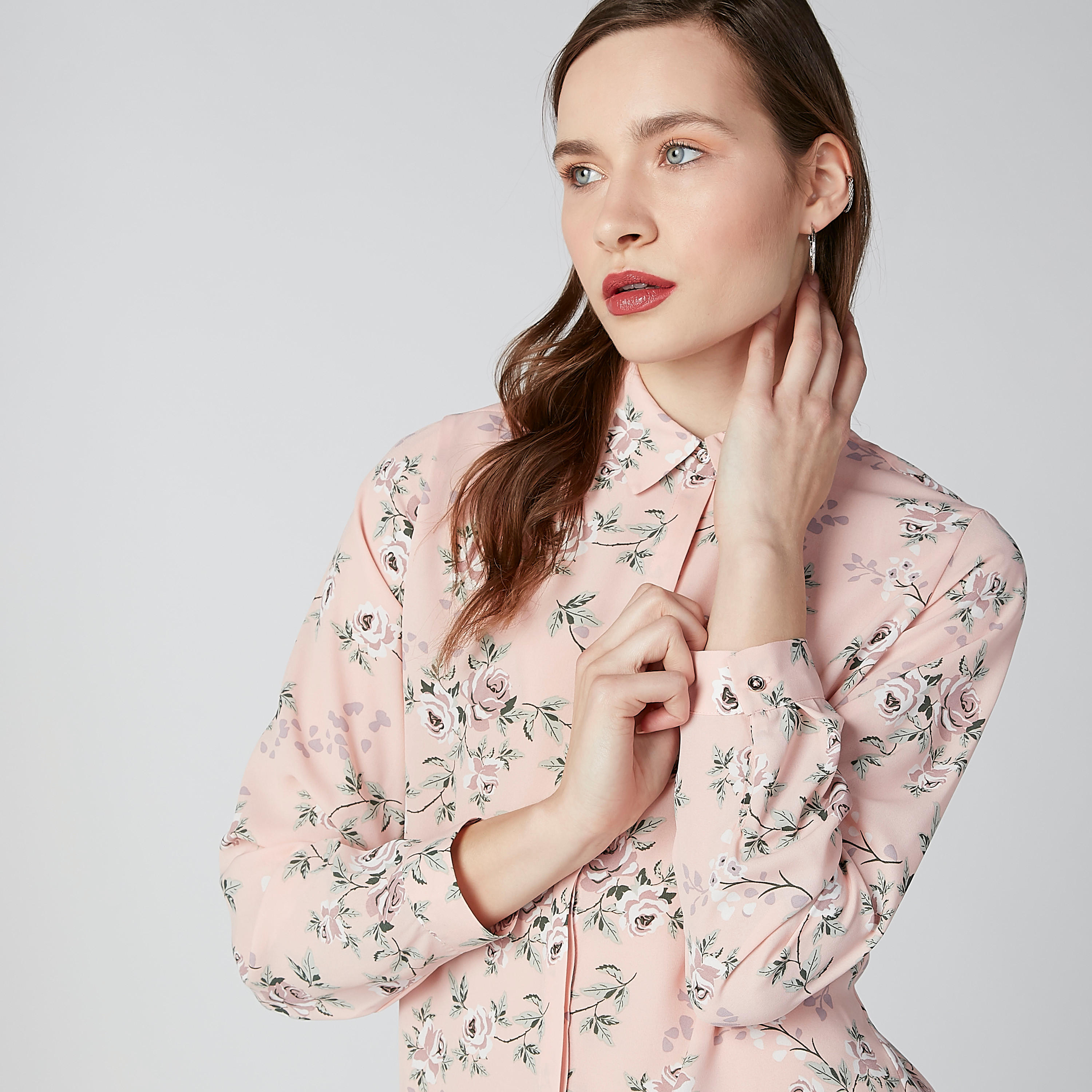 Floral Printed Shirt with Long Sleeves and Complete Placket-women-clothing-shirtsandblouses-shirts-image-4
