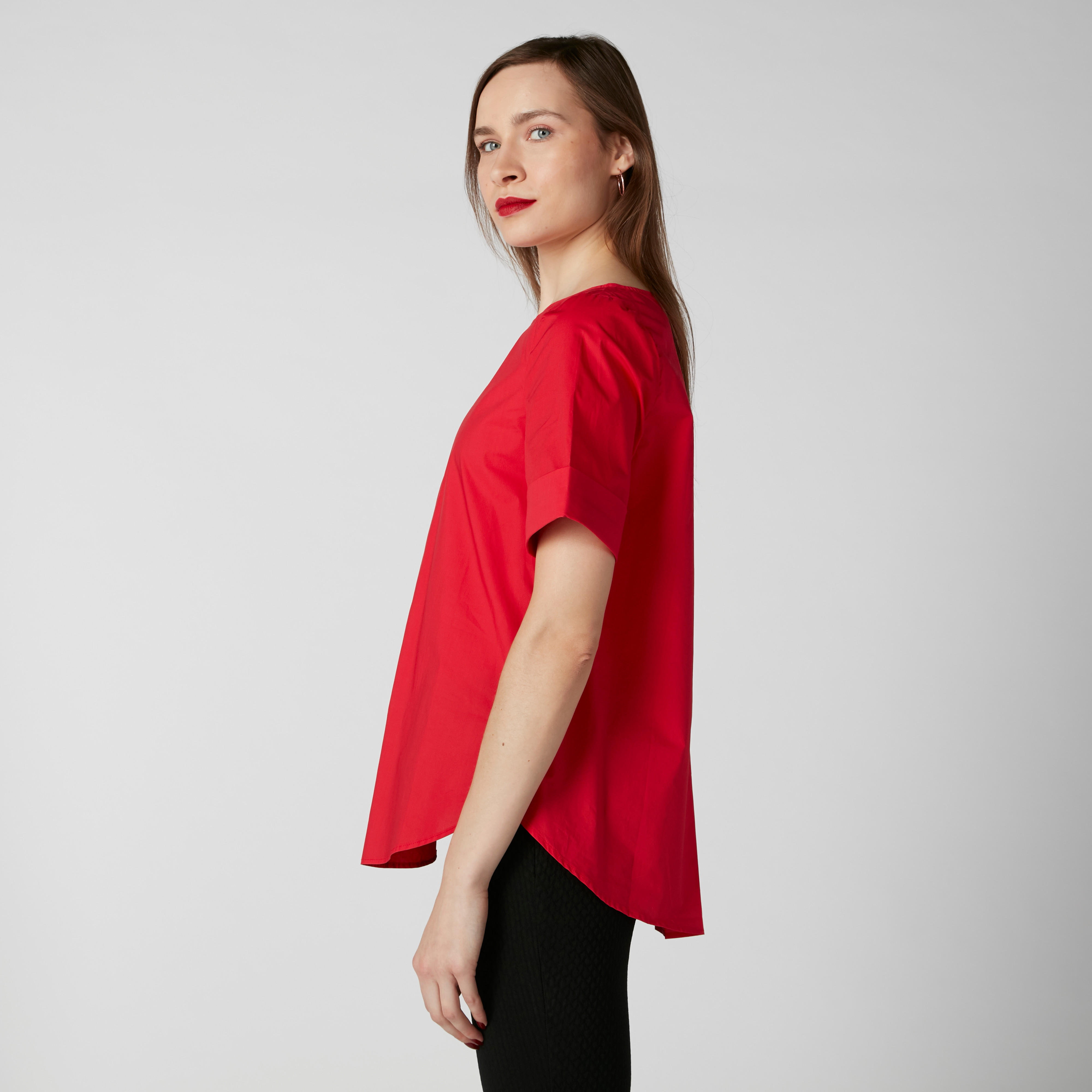 بلوزة بقصّة عادية وياقة قارب وأكمام قصيرة-women-clothing-shirtsandblouses-blouses-image-7