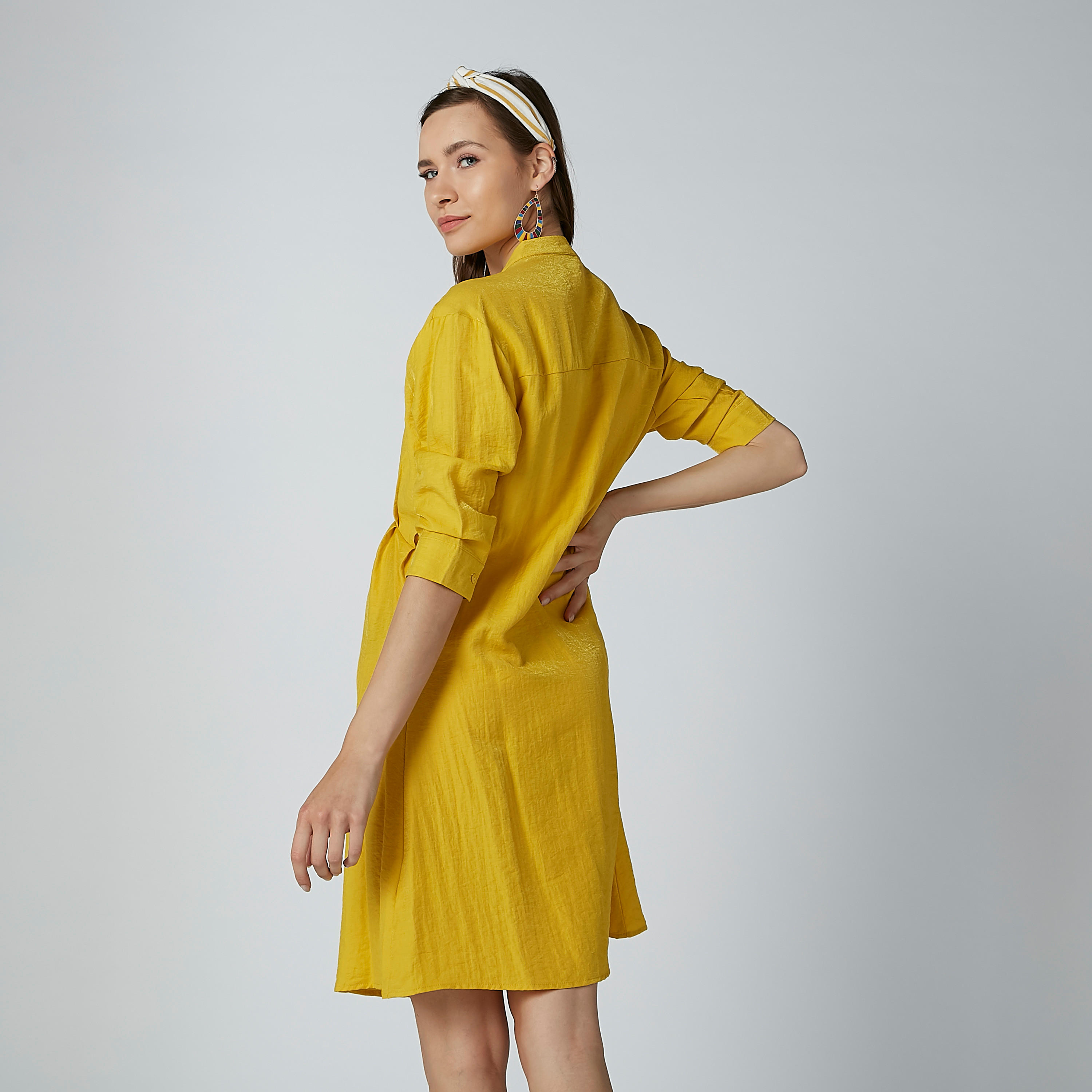 تونيك بارز الملمس بياقة ماندارين وأكمام 3/4-women-clothing-shirtsandblouses-blouses-image-5