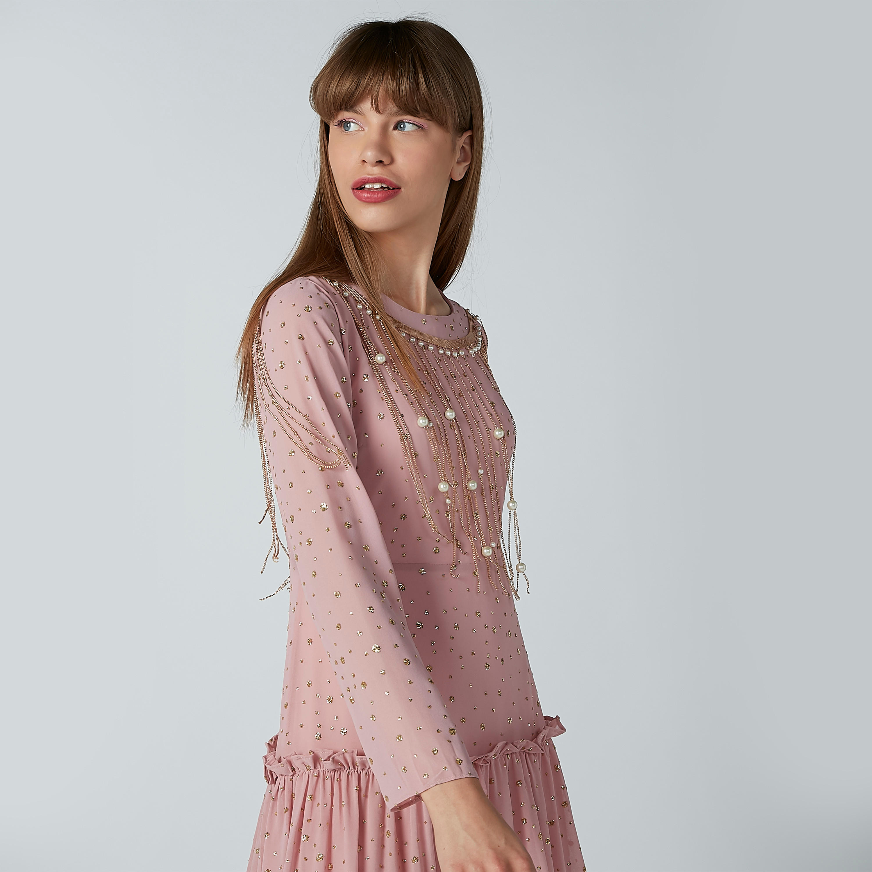 Embellished Maxi Dress with Long Sleeves and Ruffle Detail-women-clothing-dresses-image-1