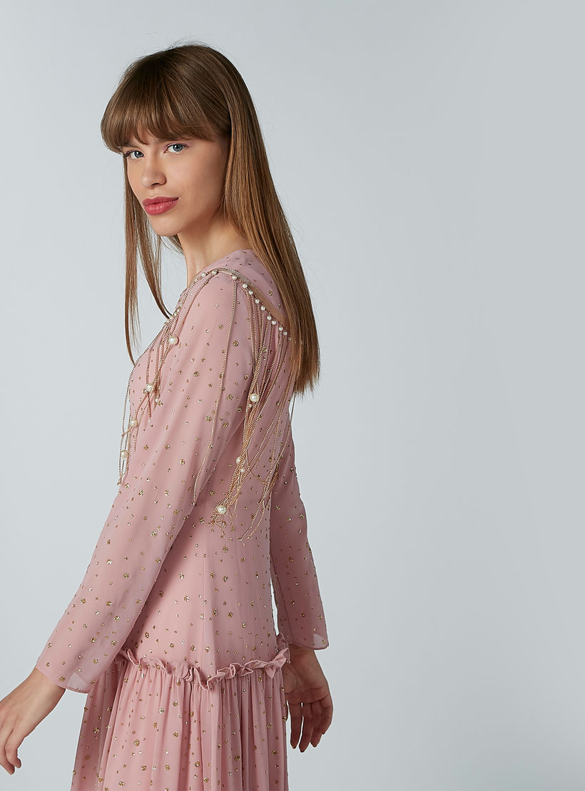 Embellished Maxi Dress with Long Sleeves and Ruffle Detail-women-clothing-dresses-image-3
