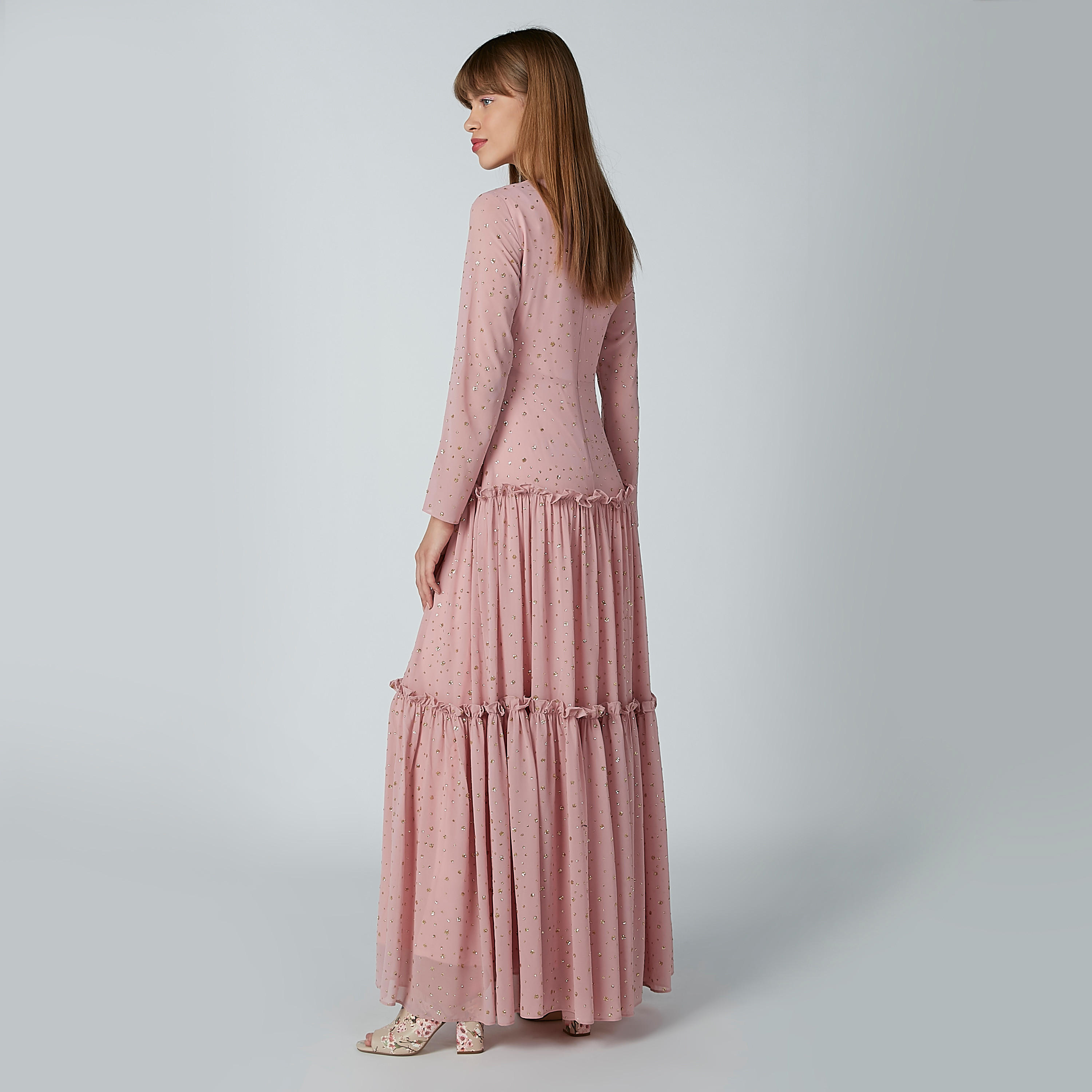Embellished Maxi Dress with Long Sleeves and Ruffle Detail-women-clothing-dresses-image-5