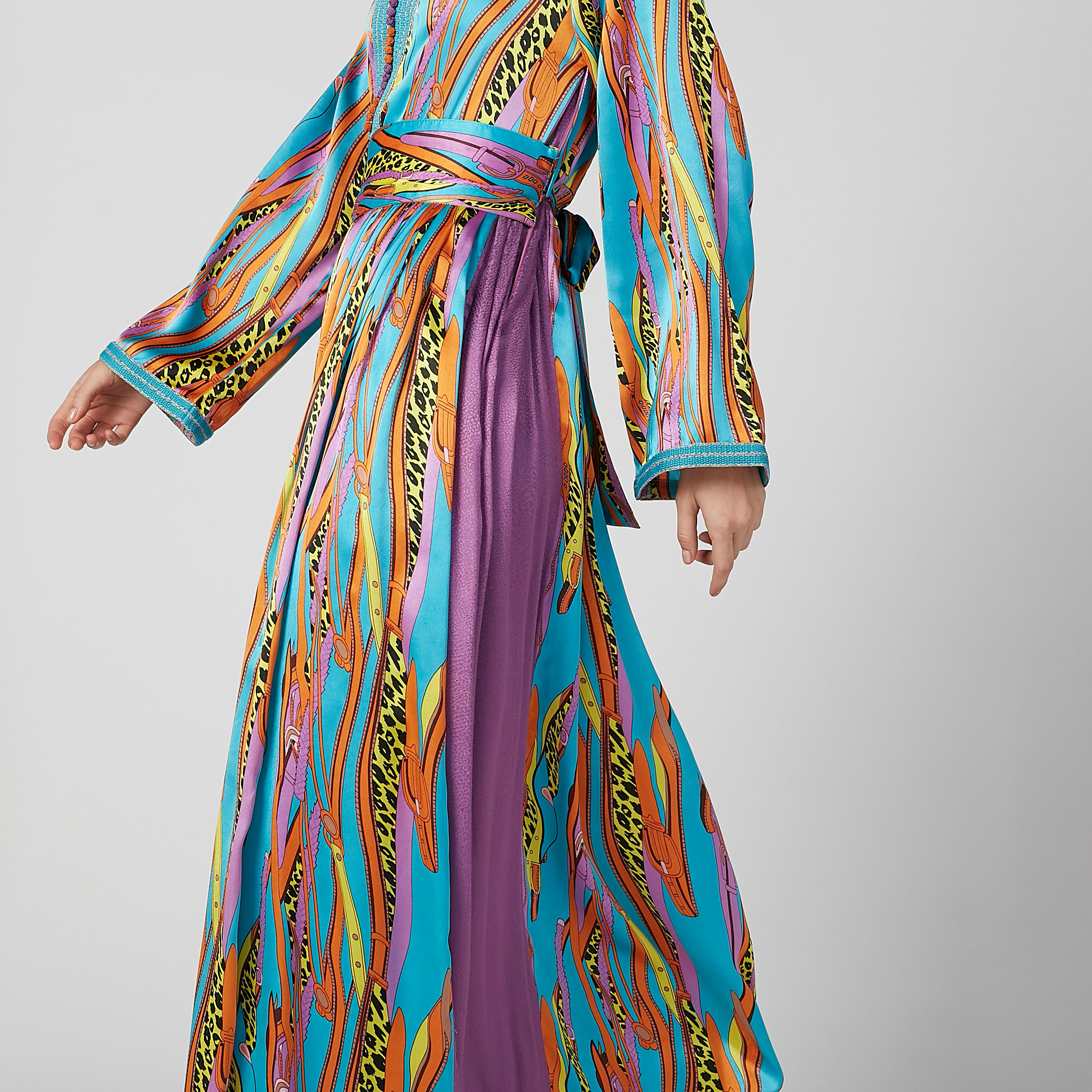 فستان إيه لاين طويل بأكمام طويلة ورباط خلفي وطبعات-women-clothing-dresses-image-4