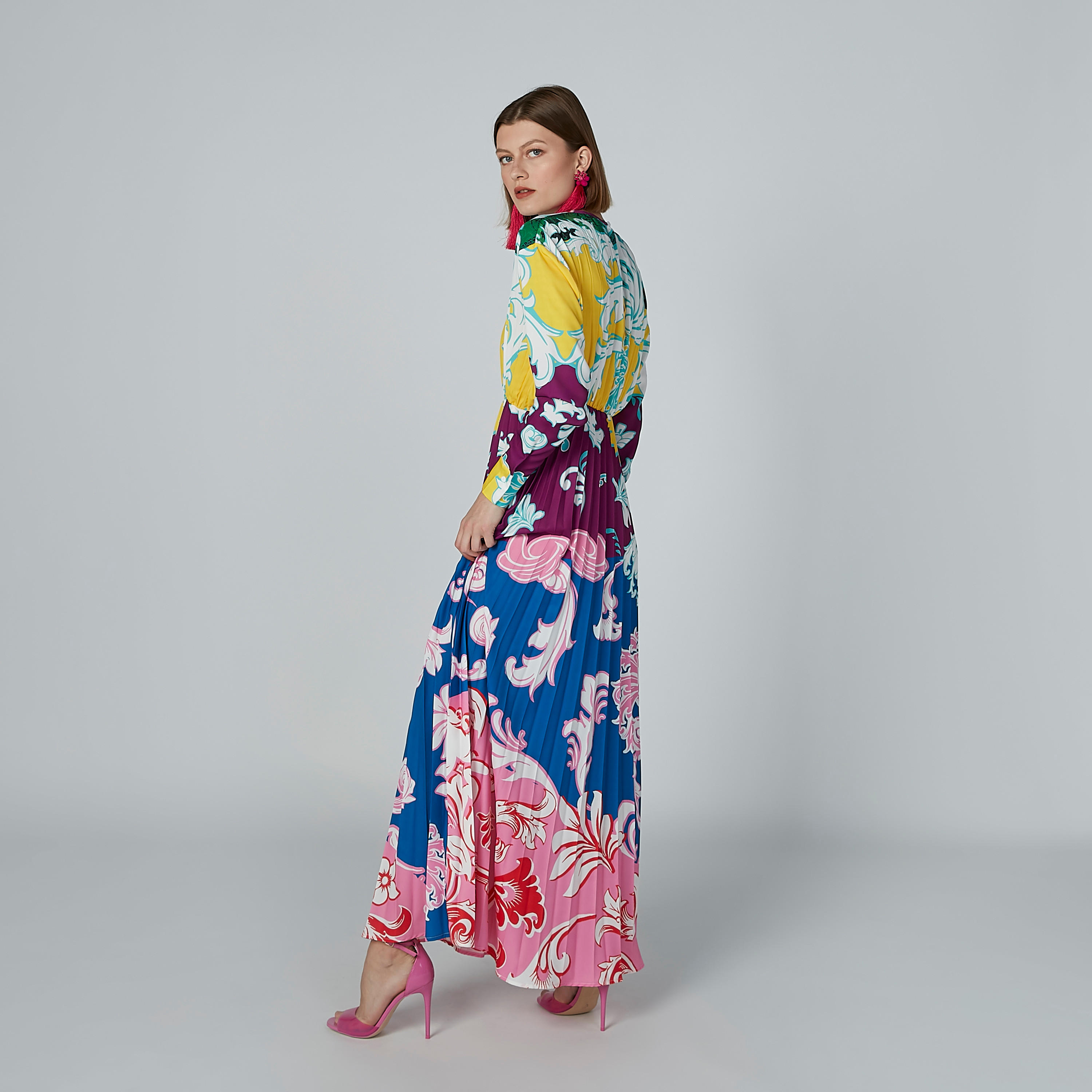 فستان طويل إيه لاين بياقة مستديرة وأكمام طويلة وطبعات-women-clothing-dresses-image-3