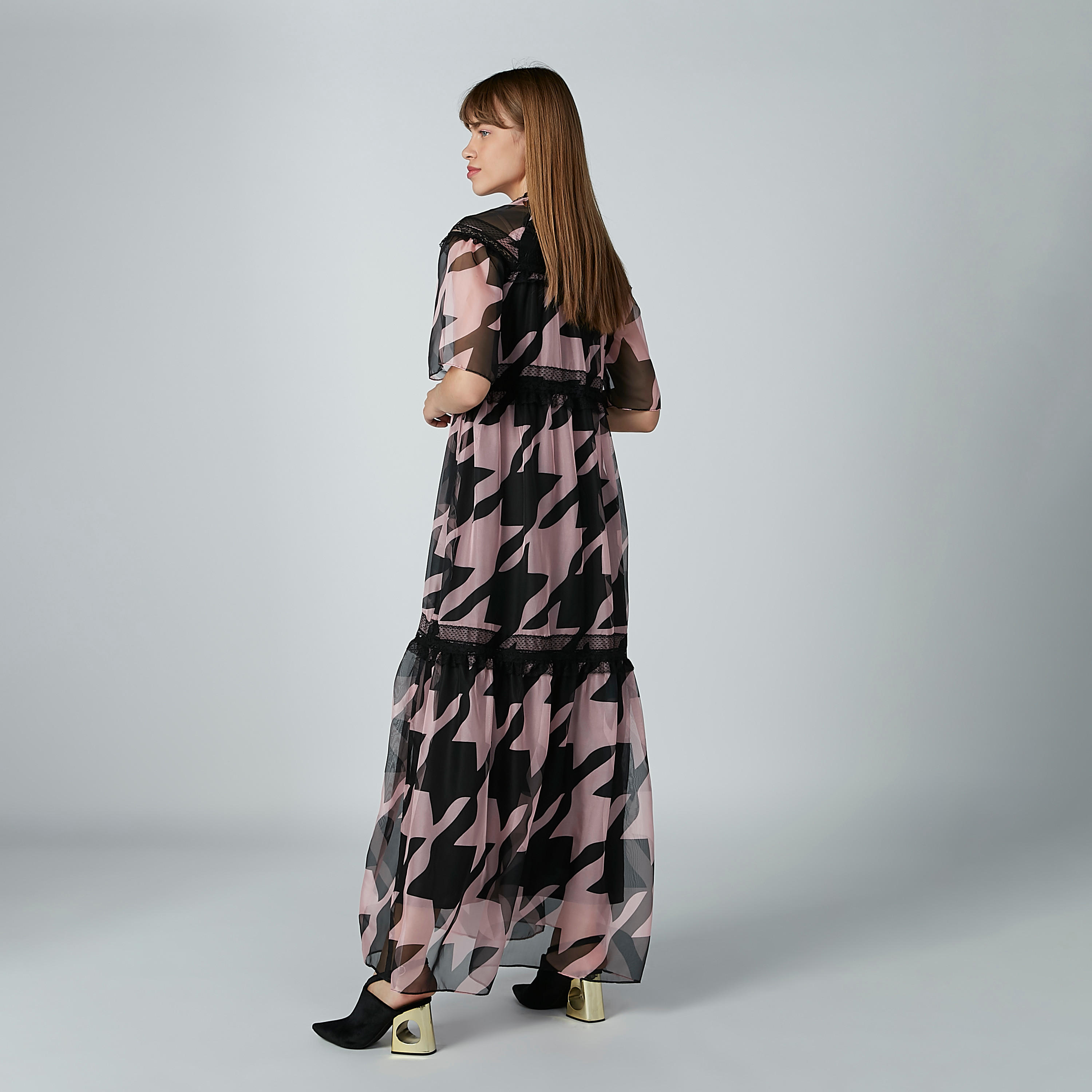 Printed Maxi A-line Dress with Lace Detail and Short Sleeves-women-clothing-dresses-image-4