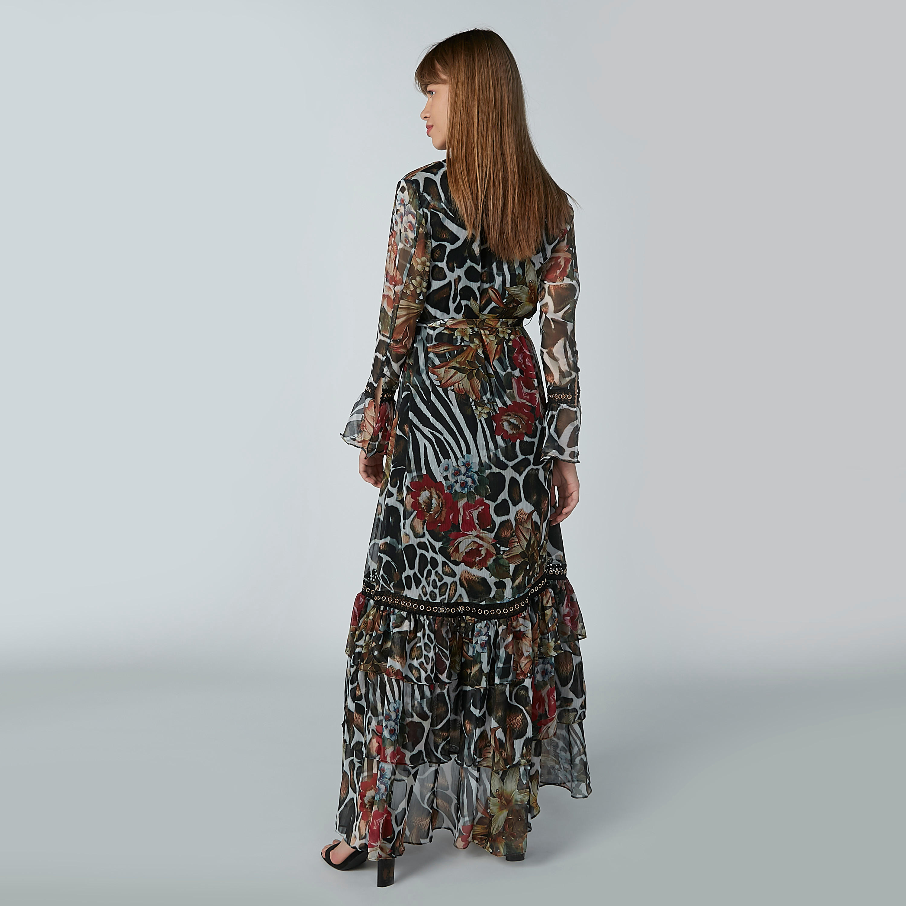 فستان إيه لاين طويل بأكمام واسعة وطبعات زهرية-women-clothing-dresses-image-5