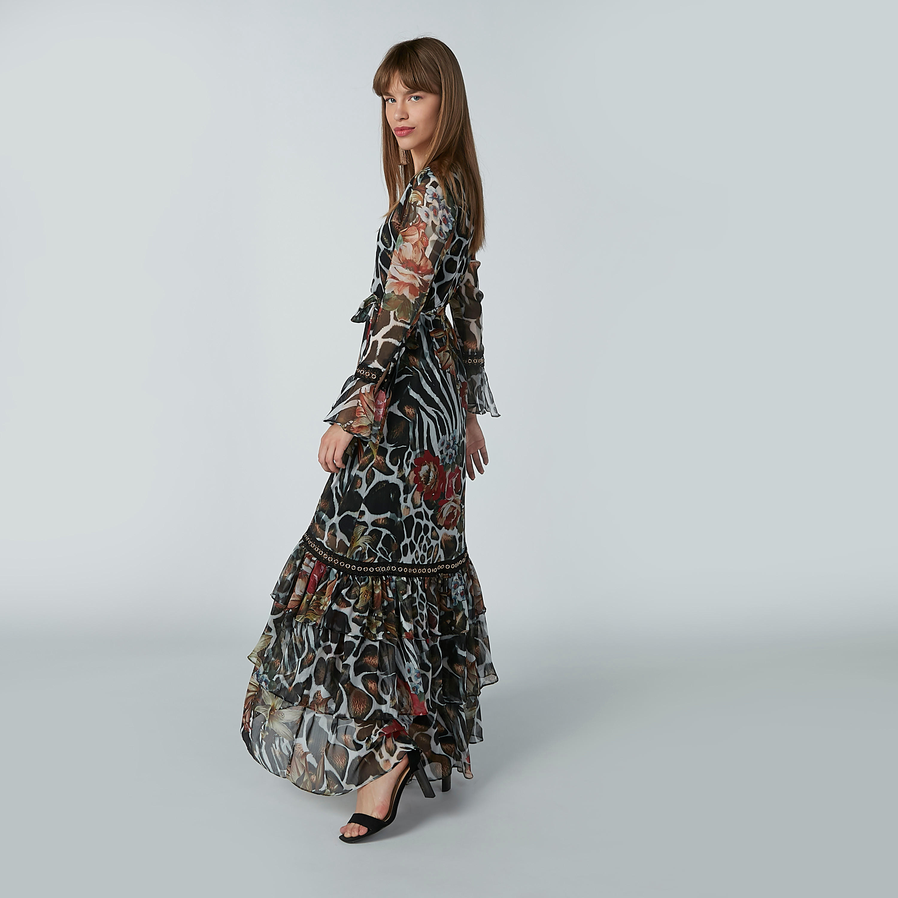 فستان إيه لاين طويل بأكمام واسعة وطبعات زهرية-women-clothing-dresses-image-7