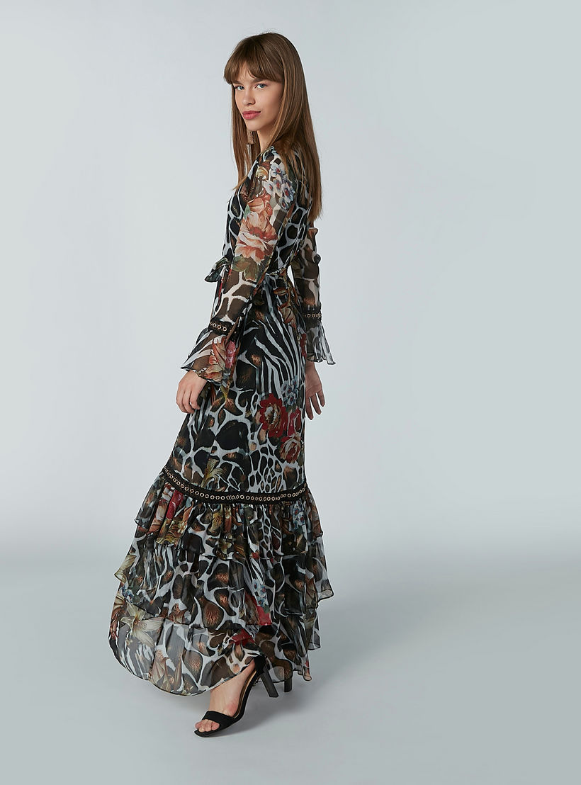 فستان إيه لاين طويل بأكمام واسعة وطبعات زهرية-women-clothing-dresses-image-7