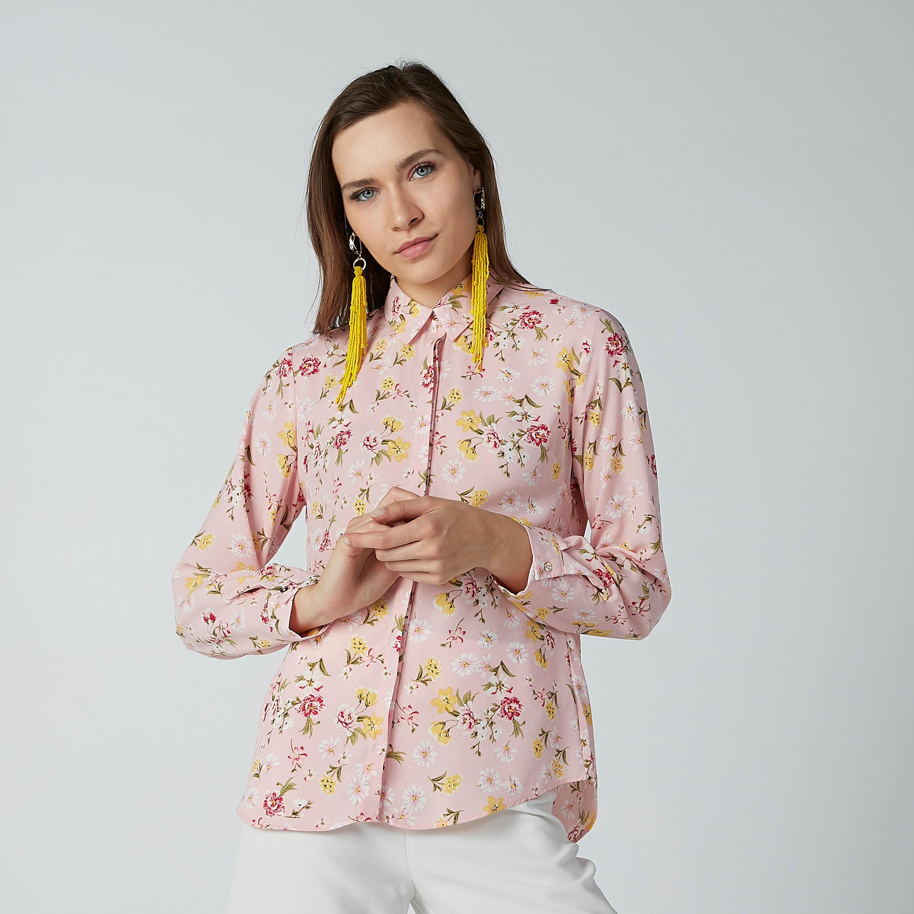 قميص بأكمام طويلة وأزرار مخفيّة وطبعات-women-clothing-shirtsandblouses-shirts-image-2