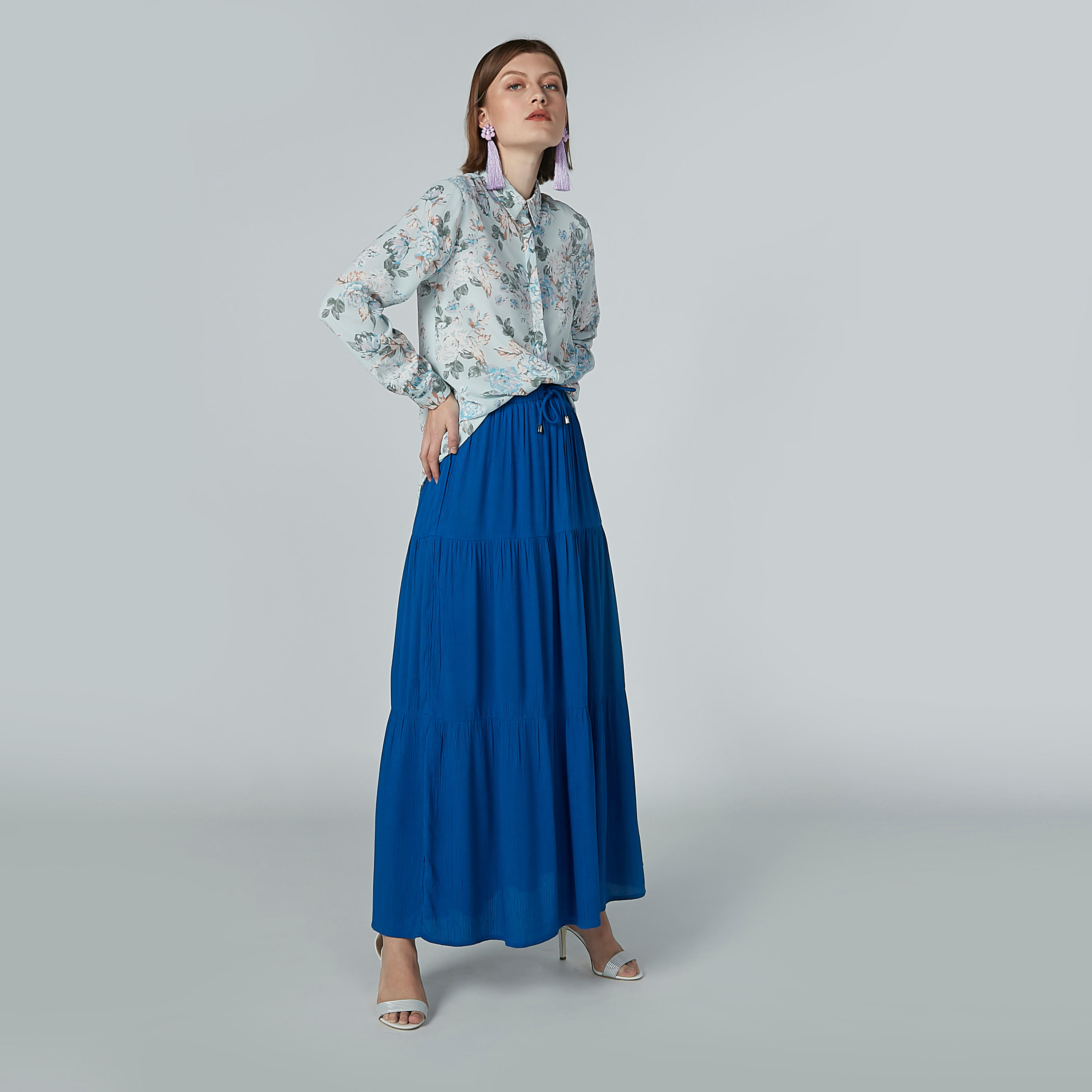 Floral Printed Shirt with Long Sleeves and Concealed Placket-women-clothing-shirtsandblouses-shirts-image-2