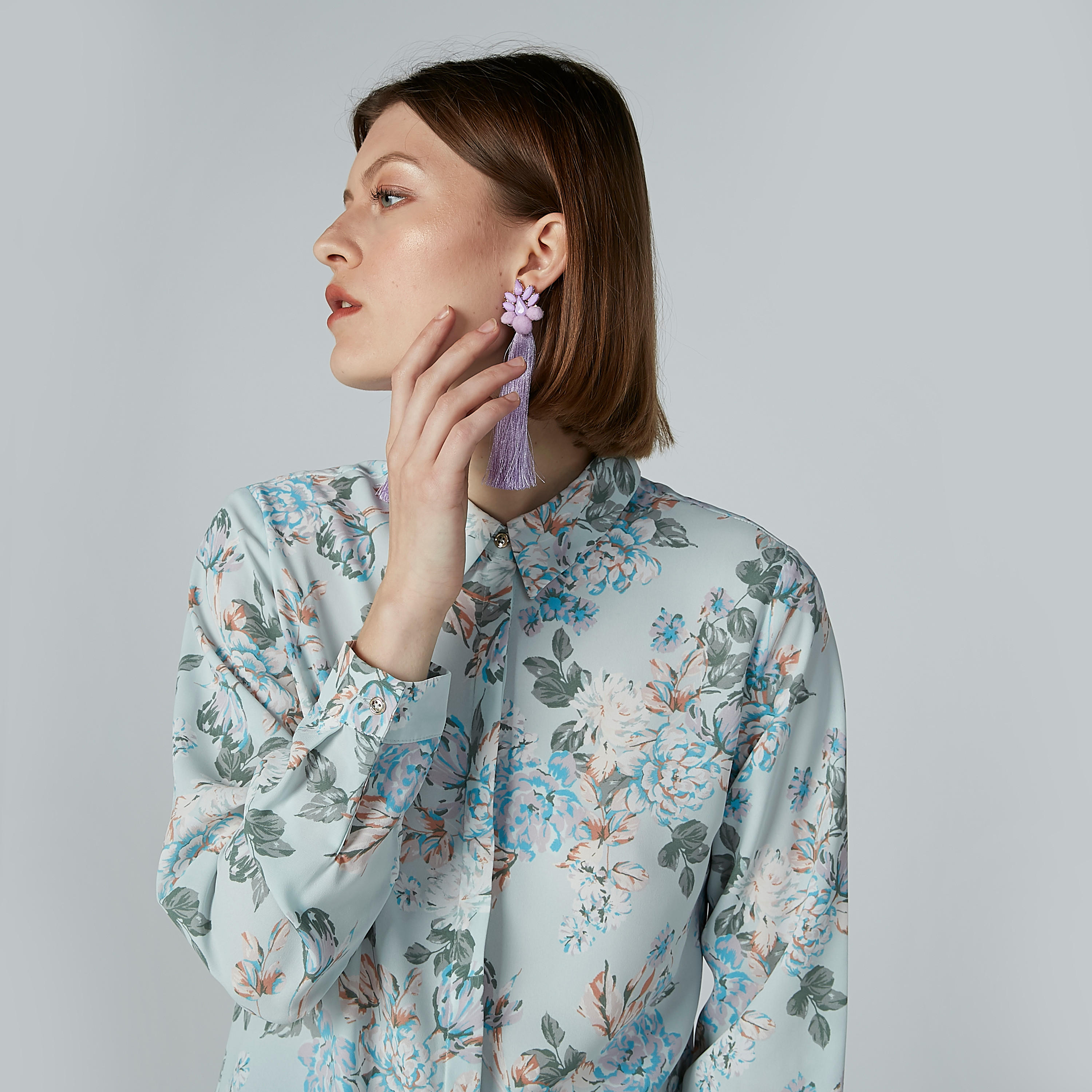 Floral Printed Shirt with Long Sleeves and Concealed Placket-women-clothing-shirtsandblouses-shirts-image-4