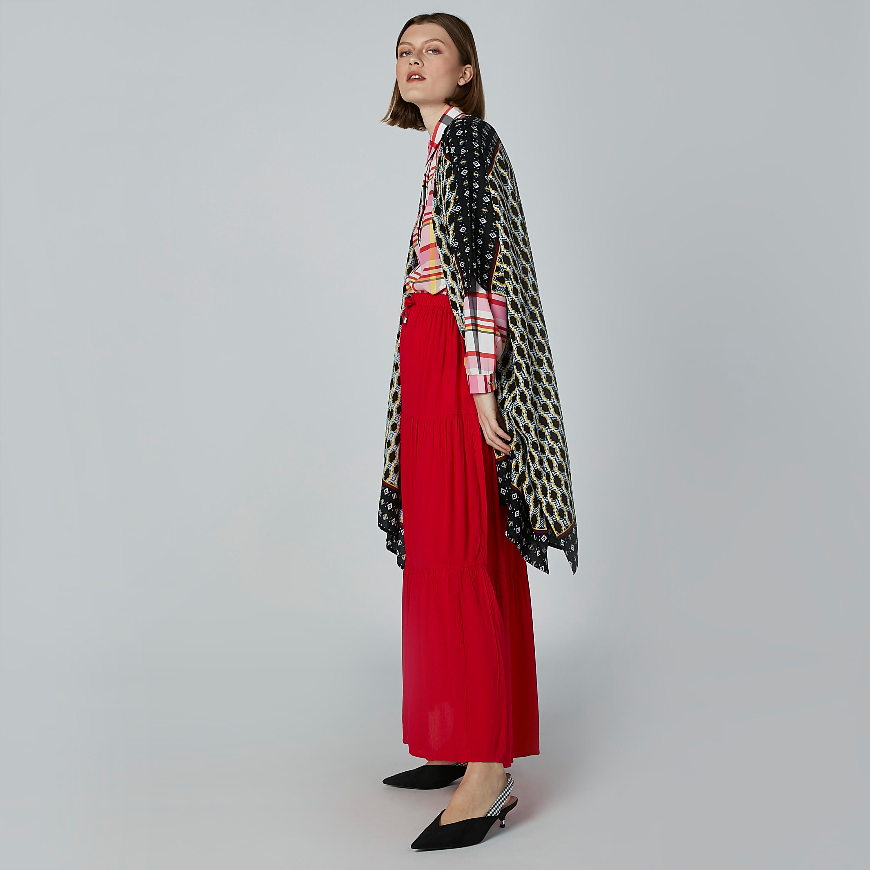 قميص كاروهات بأكمام طويلة وأزرار غير مرئية-women-clothing-shirtsandblouses-shirts-image-3