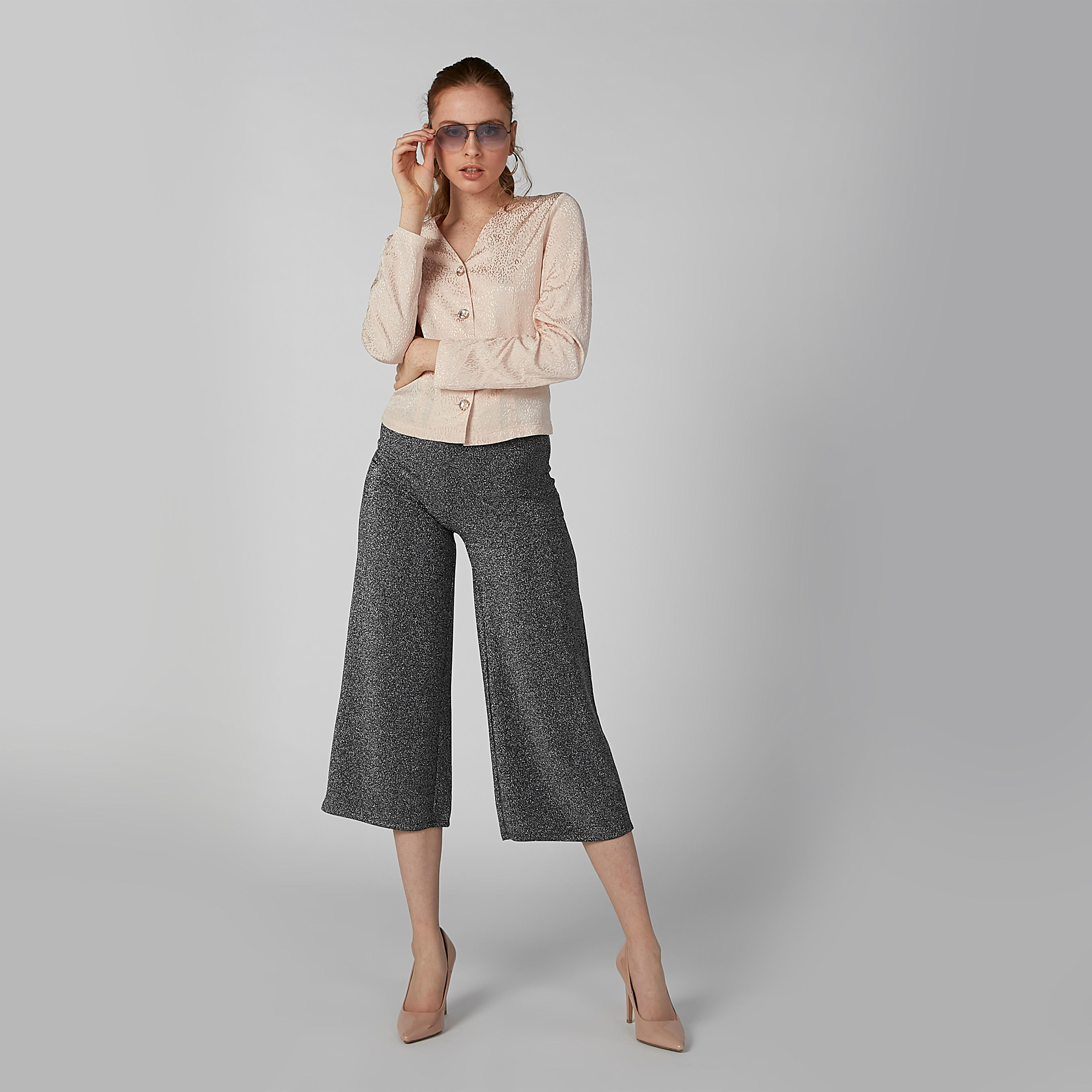 قميص بياقة V وأكمام طويلة وأزرار وطبعات-women-clothing-shirtsandblouses-shirts-image-2