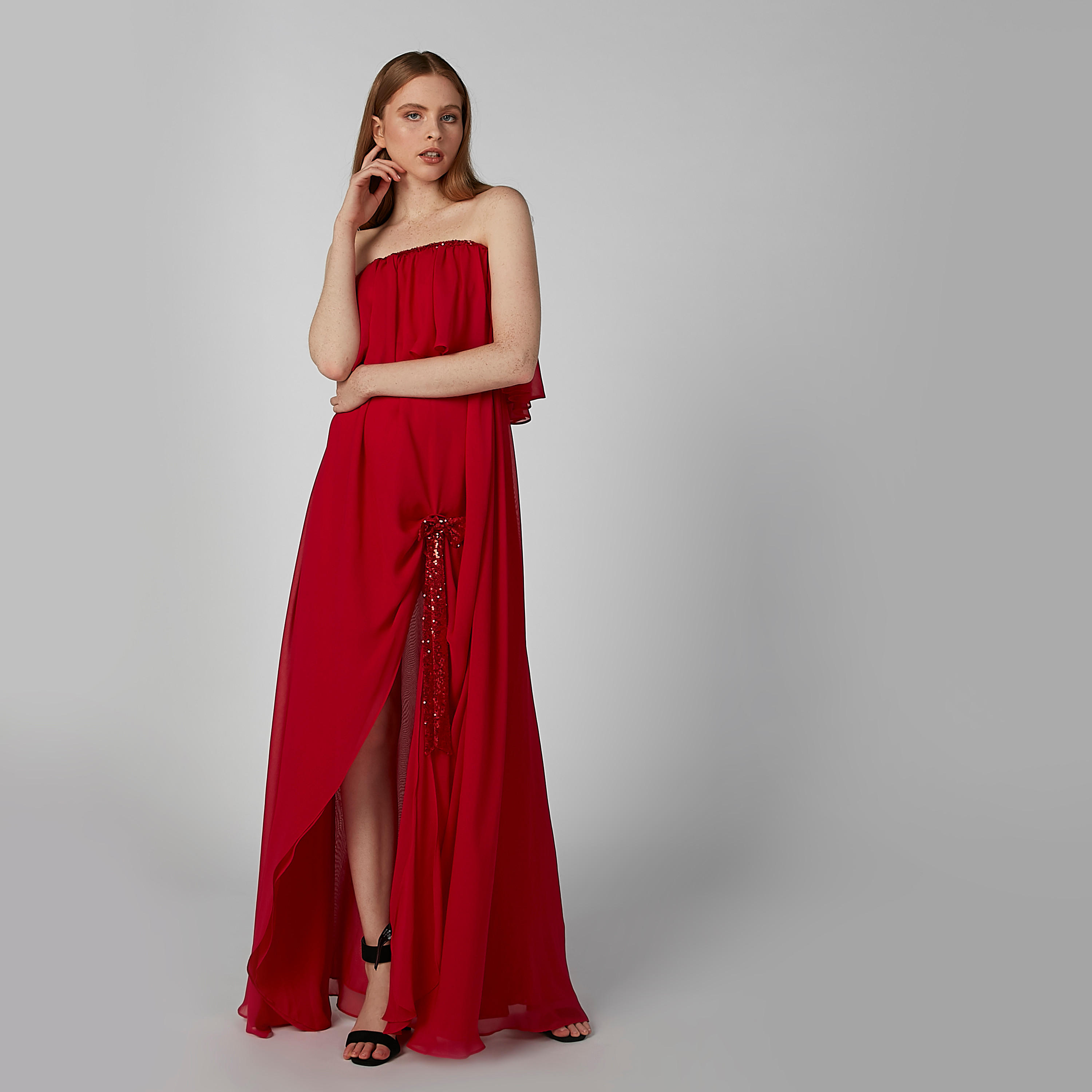 فستان طويل إيه لاين مكشوف الأكتاف وزخارف-women-clothing-dresses-image-5
