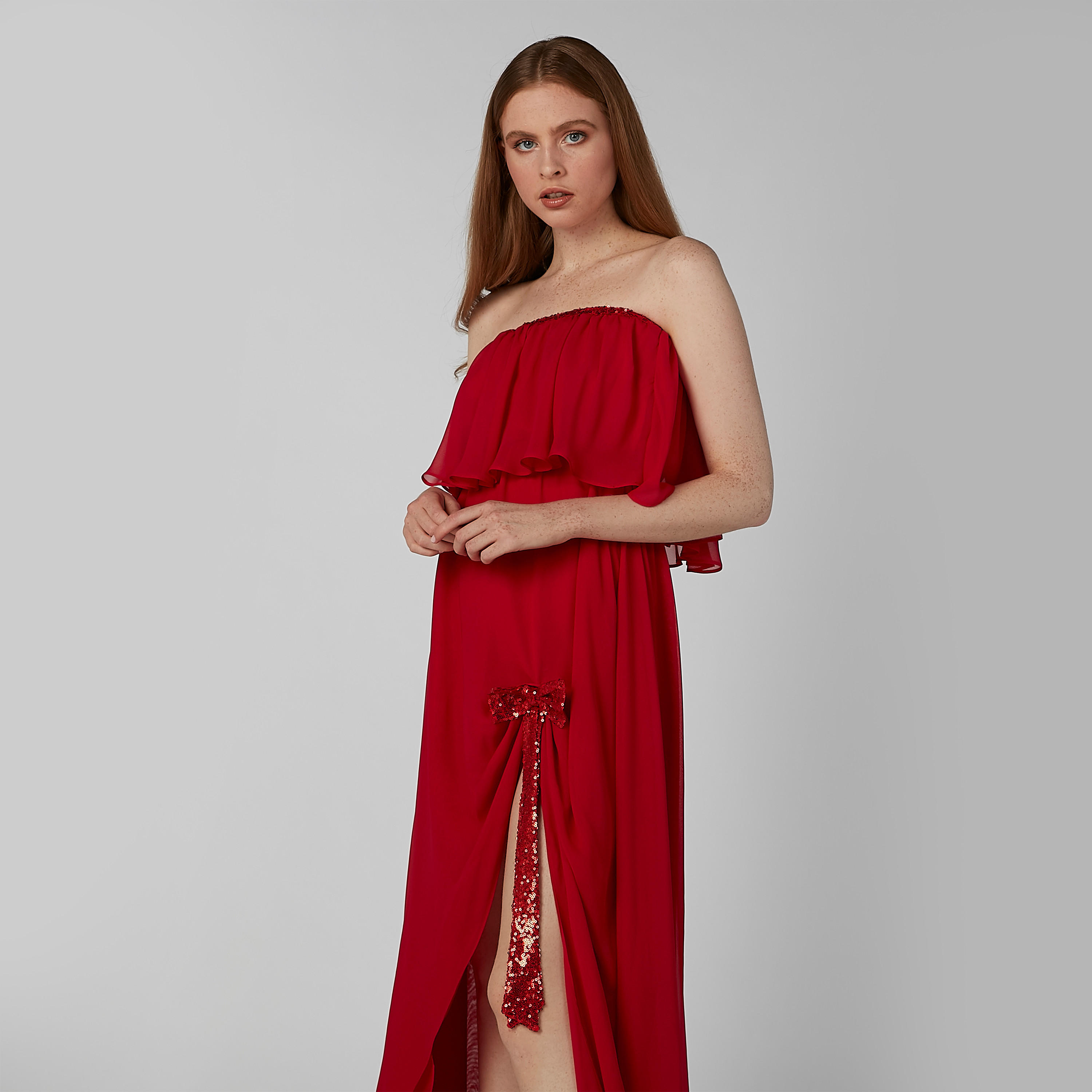 فستان طويل إيه لاين مكشوف الأكتاف وزخارف-women-clothing-dresses-image-4