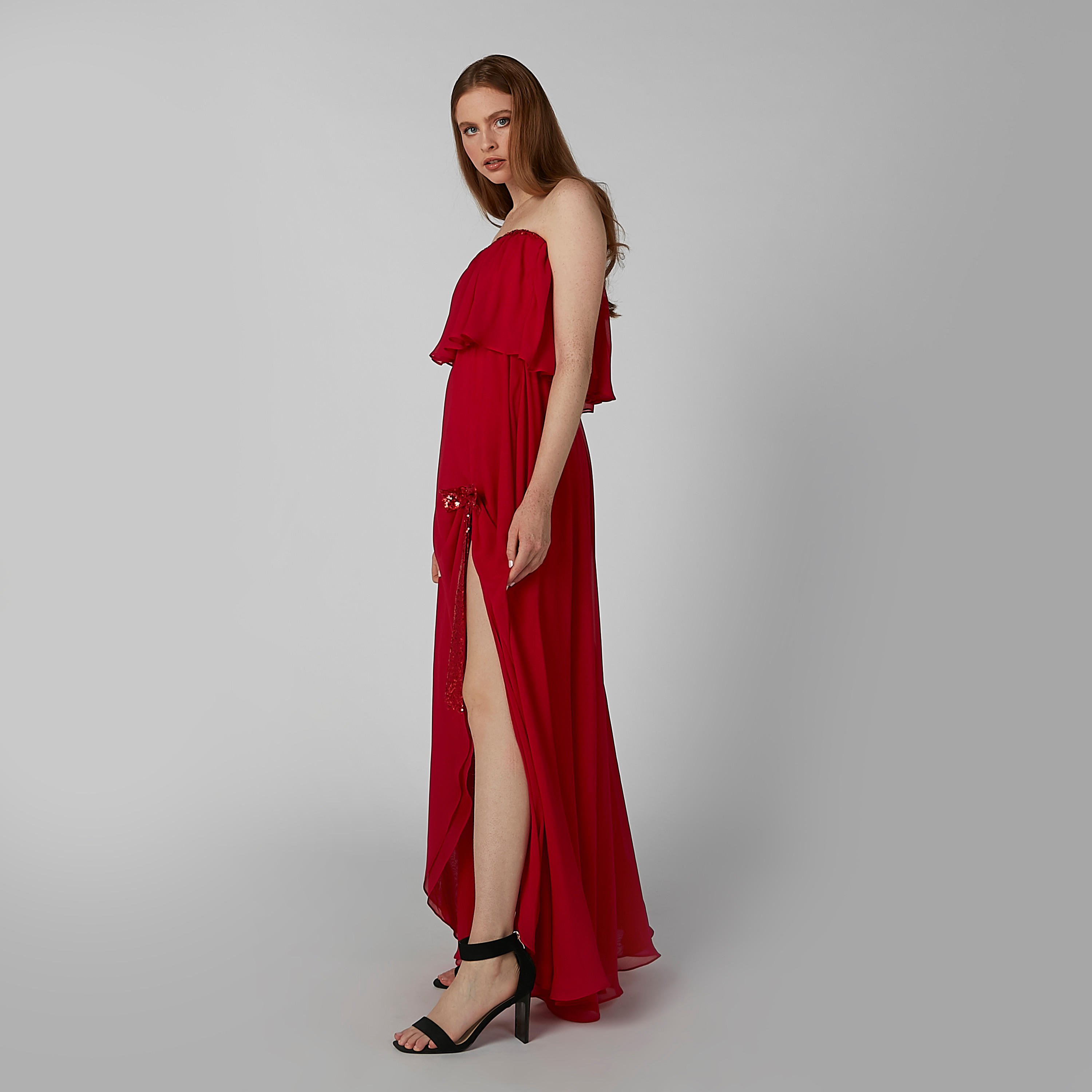 فستان طويل إيه لاين مكشوف الأكتاف وزخارف-women-clothing-dresses-image-2