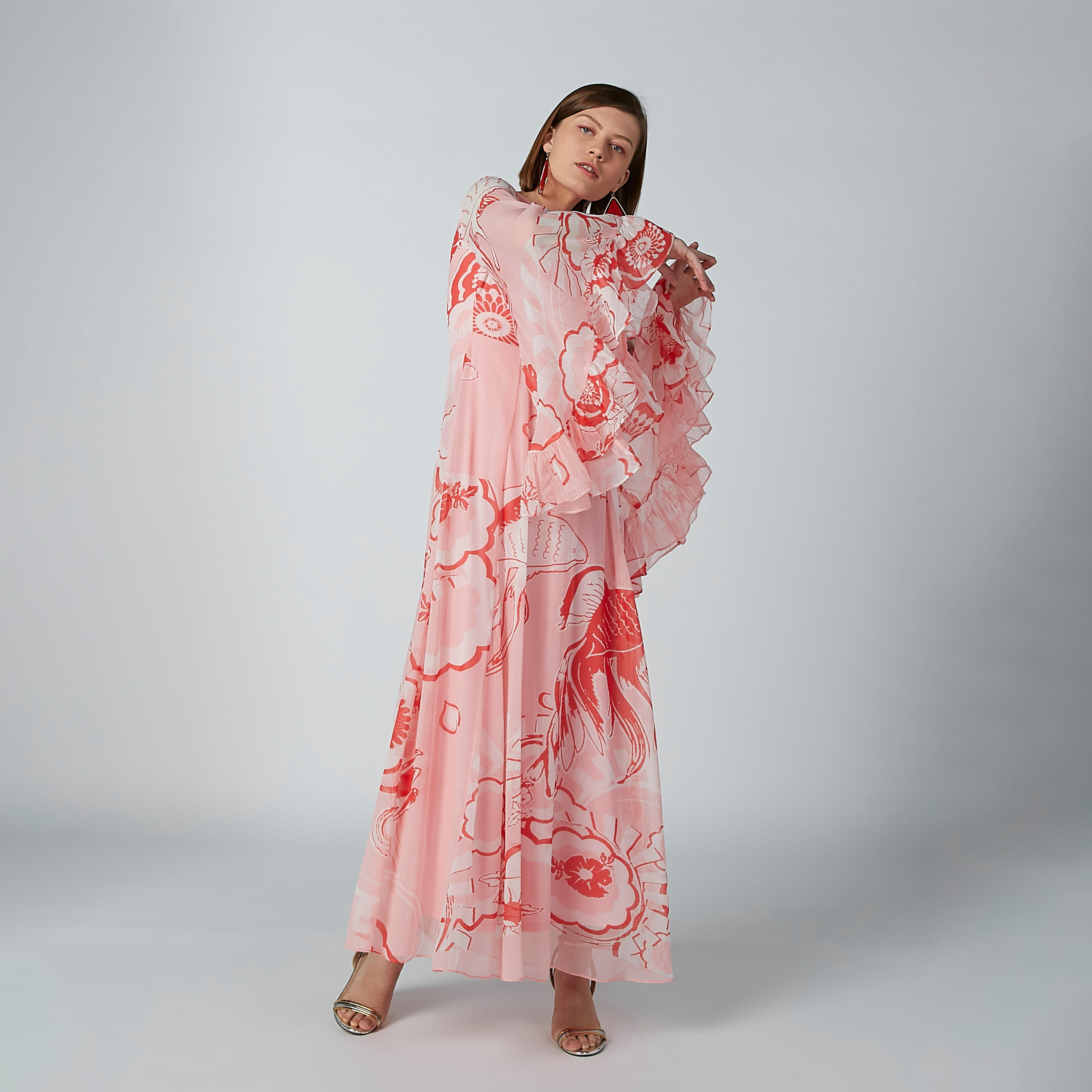 فستان إيه لاين طويل بأكمام واسعة وطبعات-women-clothing-dresses-image-5