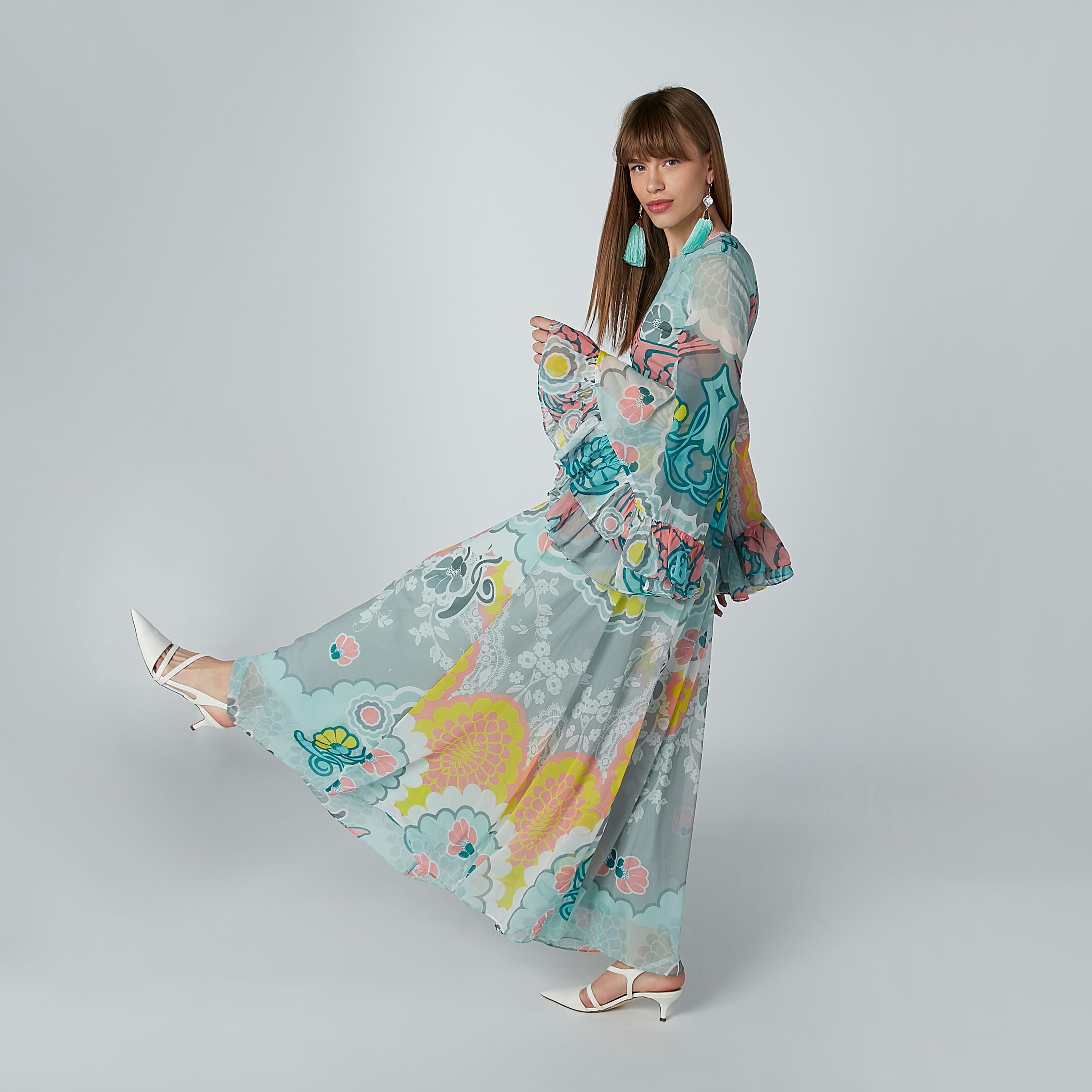 فستان طويل إيه لاين بأكمام واسعة وطبعات-women-clothing-dresses-image-7