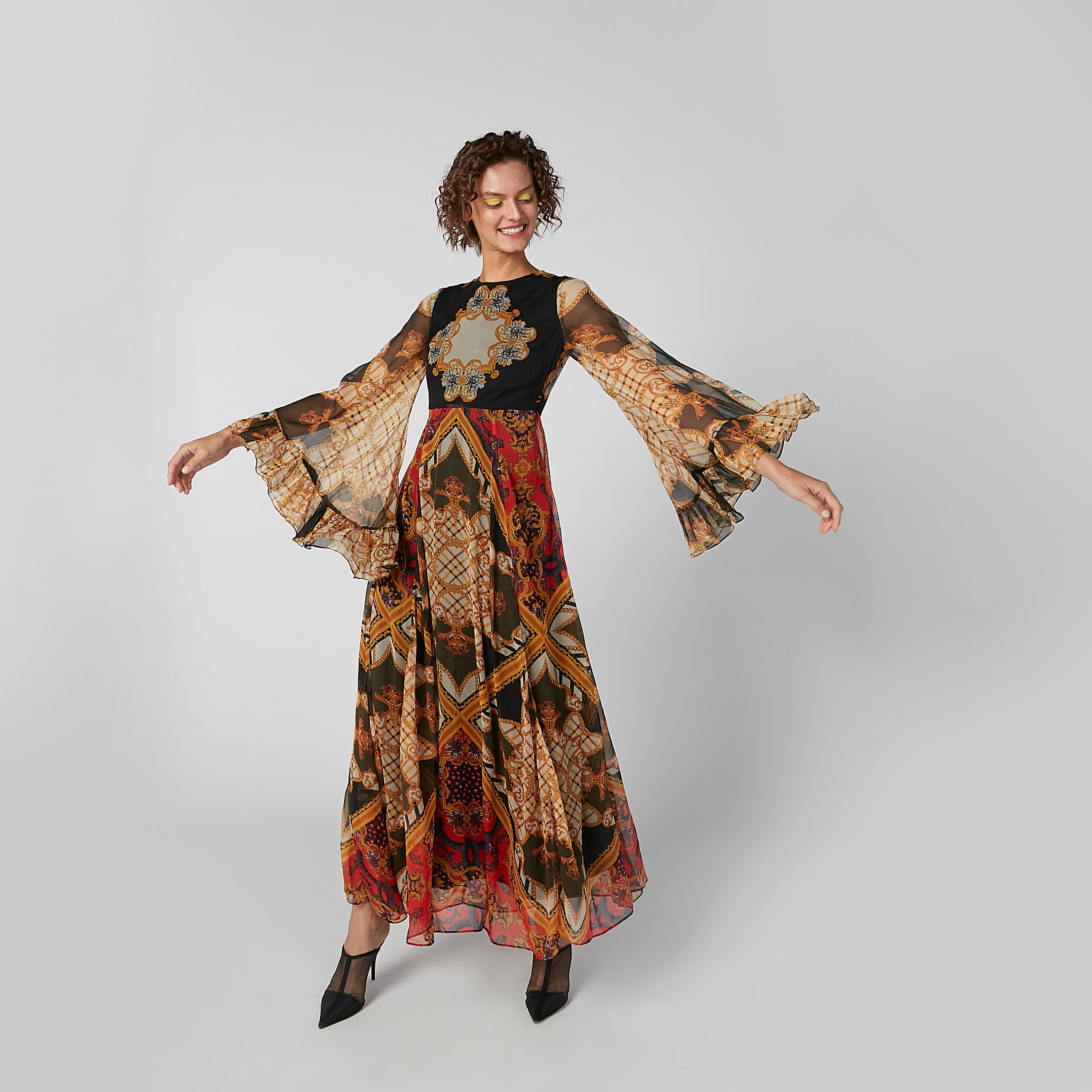 فستان إيه لاين طويل بأكمام واسعة وطبعات-women-clothing-dresses-image-3