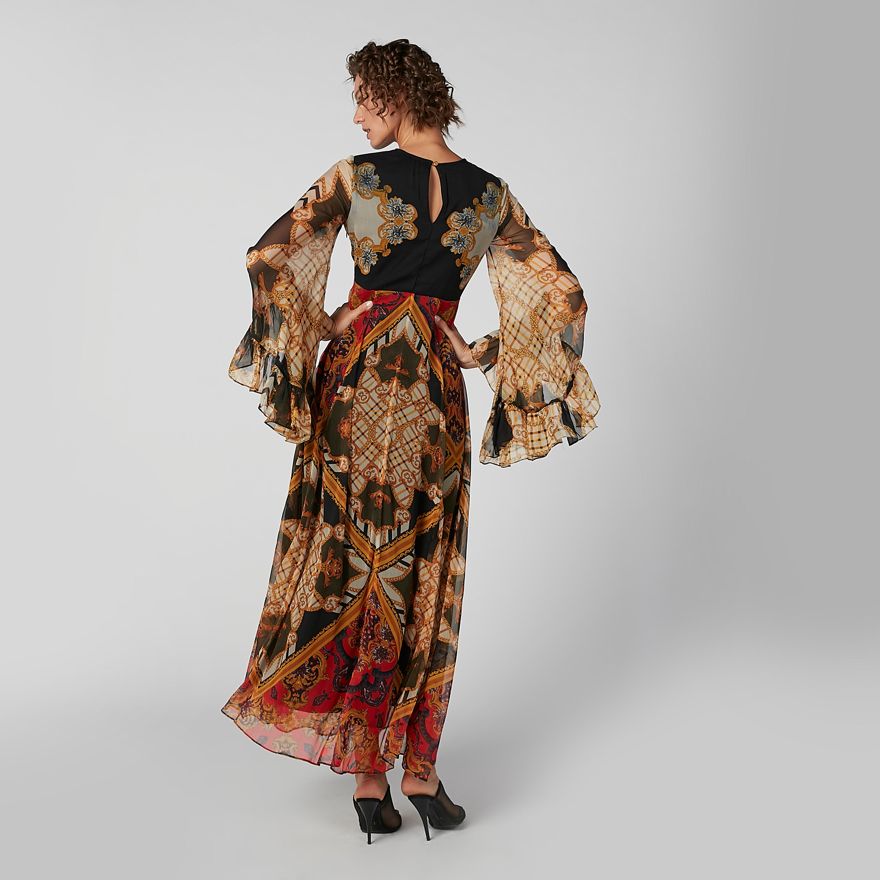 فستان إيه لاين طويل بأكمام واسعة وطبعات-women-clothing-dresses-image-5
