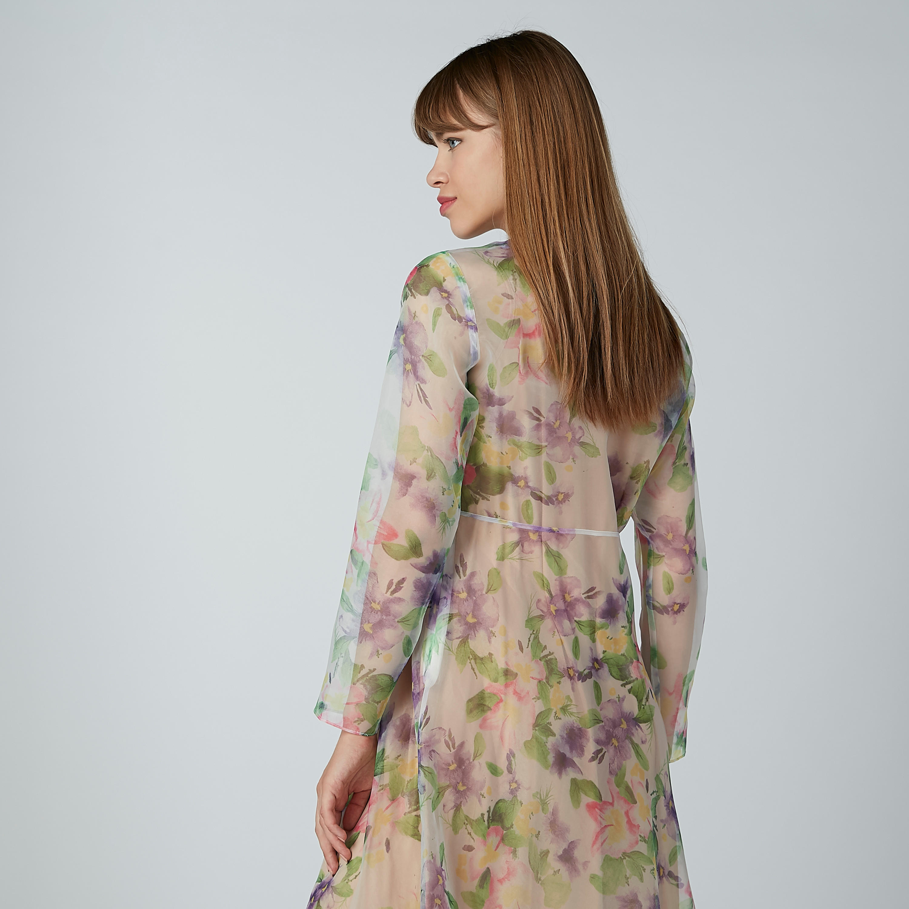 فستان إيه لاين طويل بأكمام طويلة وطبعات زهرية-women-clothing-dresses-image-3