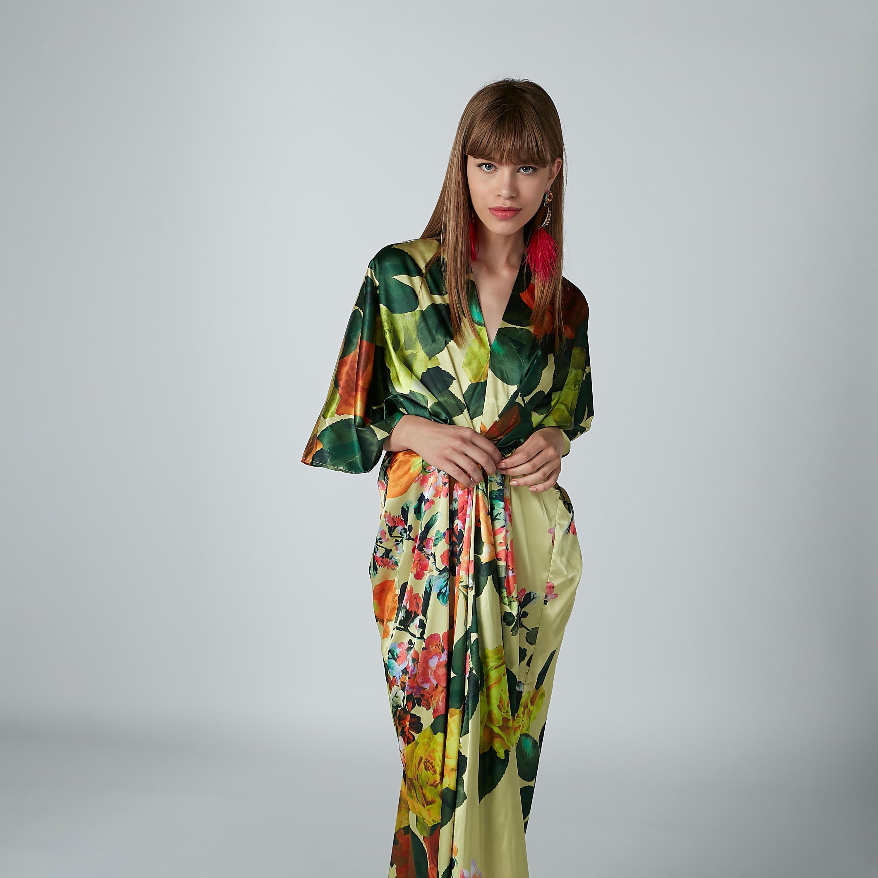 Printed Maxi Dress with Flared Sleeves-women-clothing-dresses-image-2