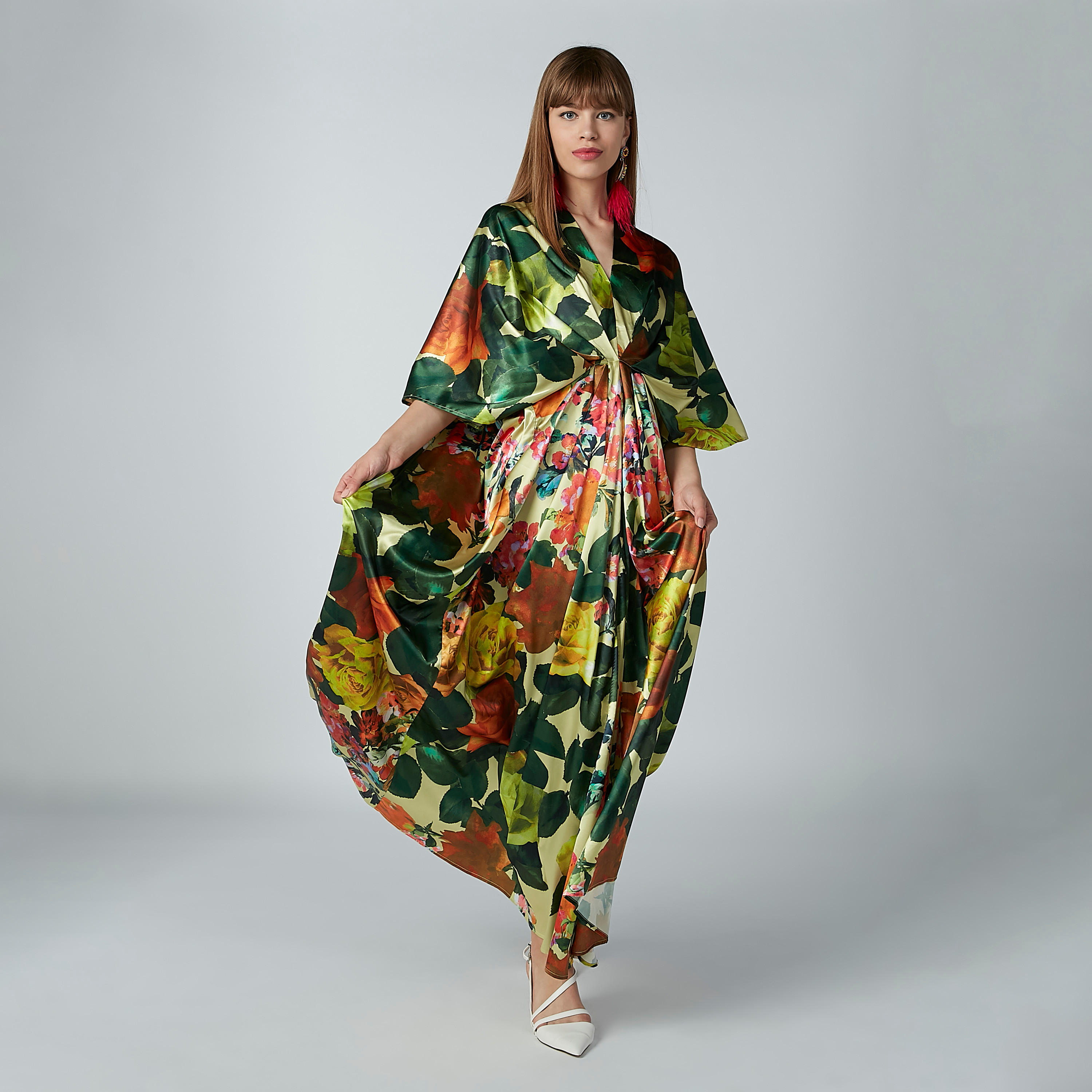 Printed Maxi Dress with Flared Sleeves-women-clothing-dresses-image-4