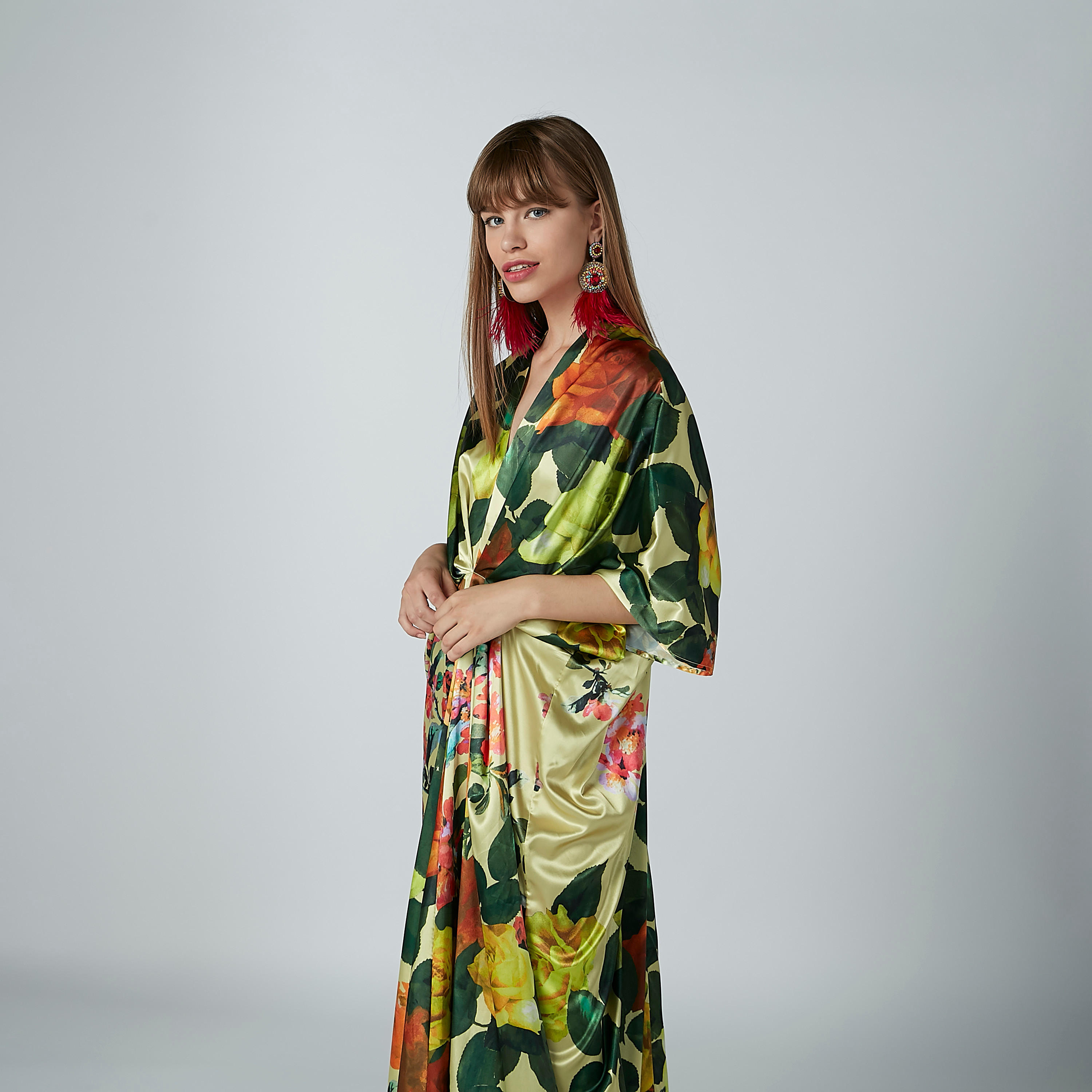 Printed Maxi Dress with Flared Sleeves-women-clothing-dresses-image-5