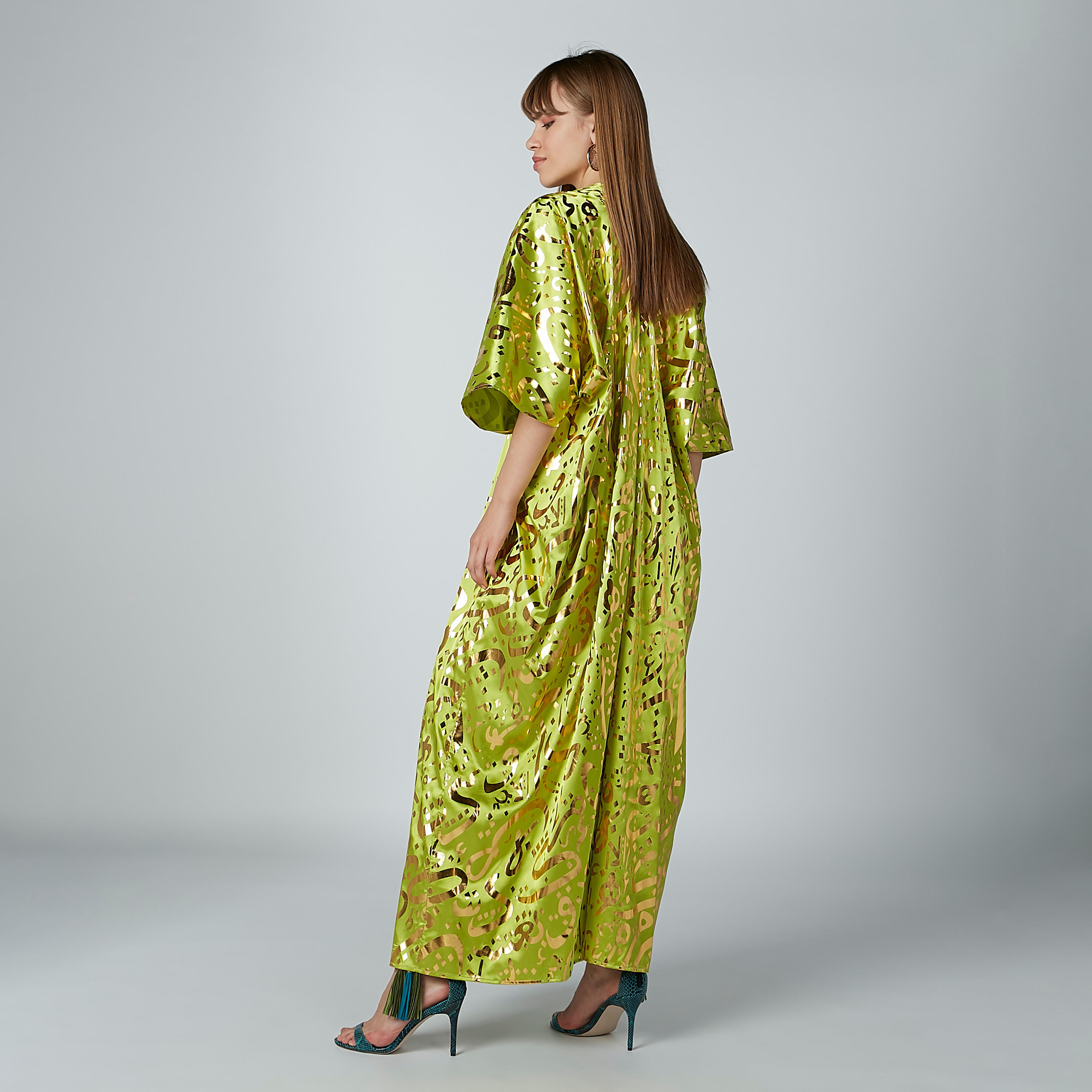Printed Maxi Dress with Flared Sleeves and V-neck-women-clothing-dresses-image-4
