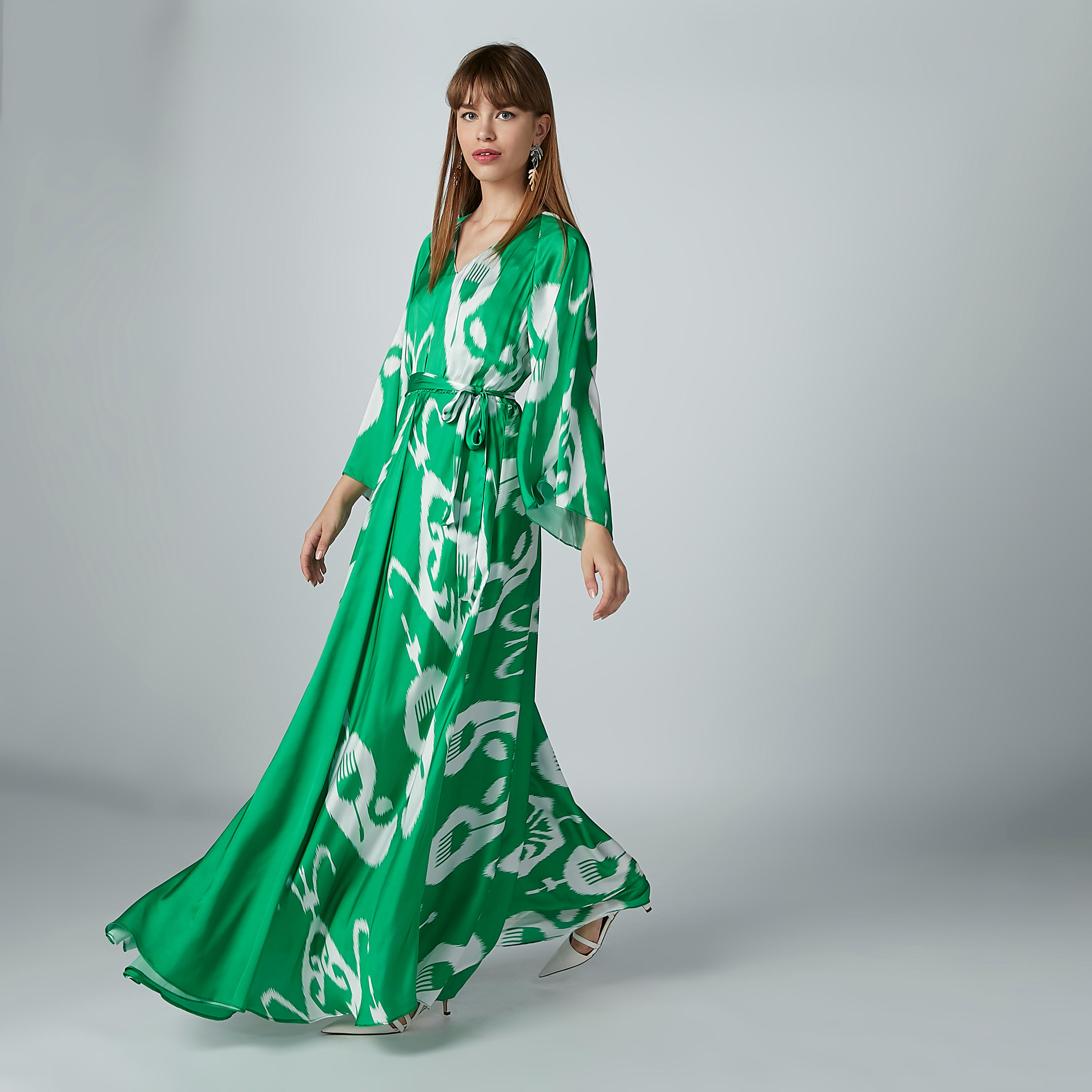 فستان طويل بأكمام واسعة ورباط وطبعات-women-clothing-dresses-image-6
