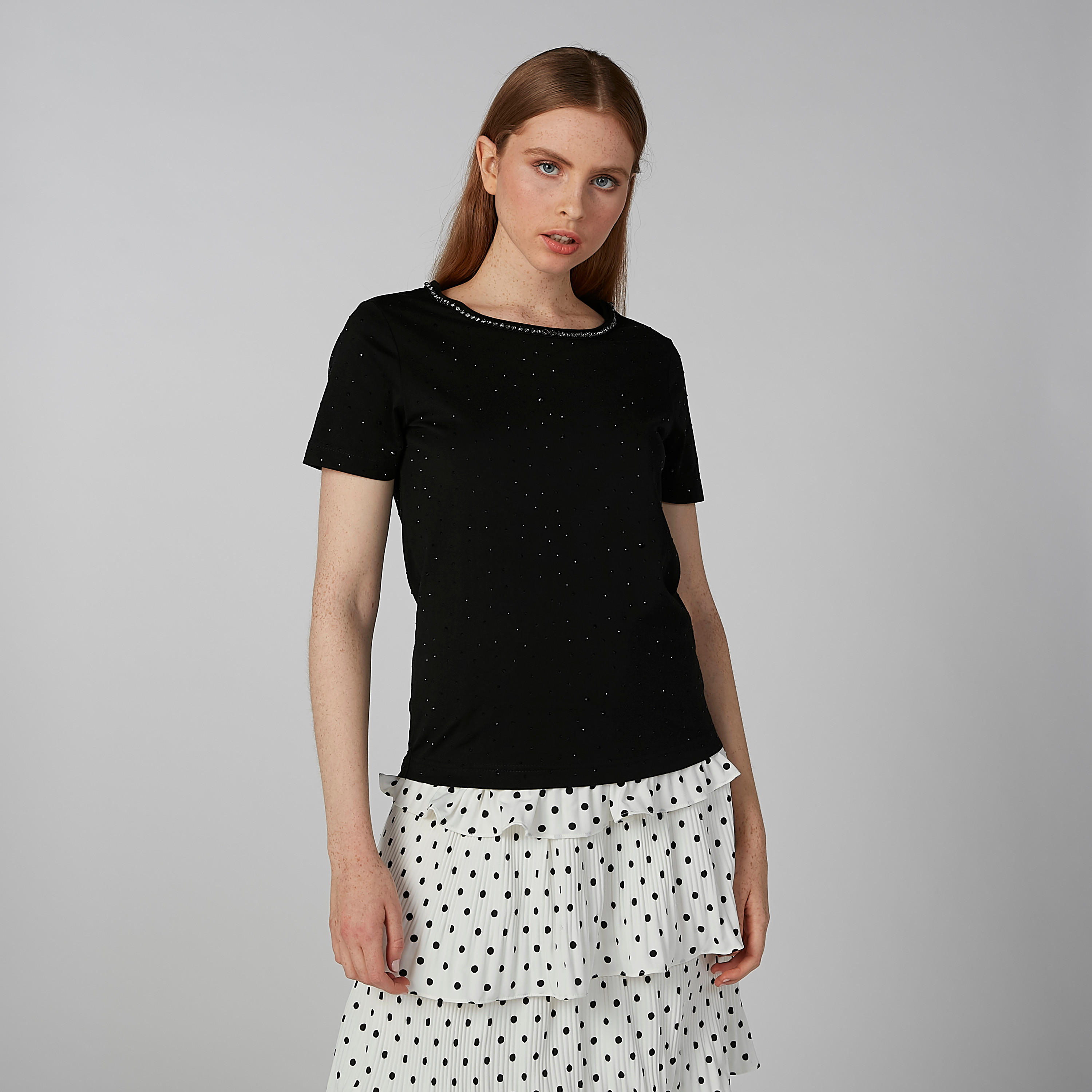 تيشيرت بياقة مستديرة وأكمام قصيرة وطبعات-women-clothing-tshirts-image-1