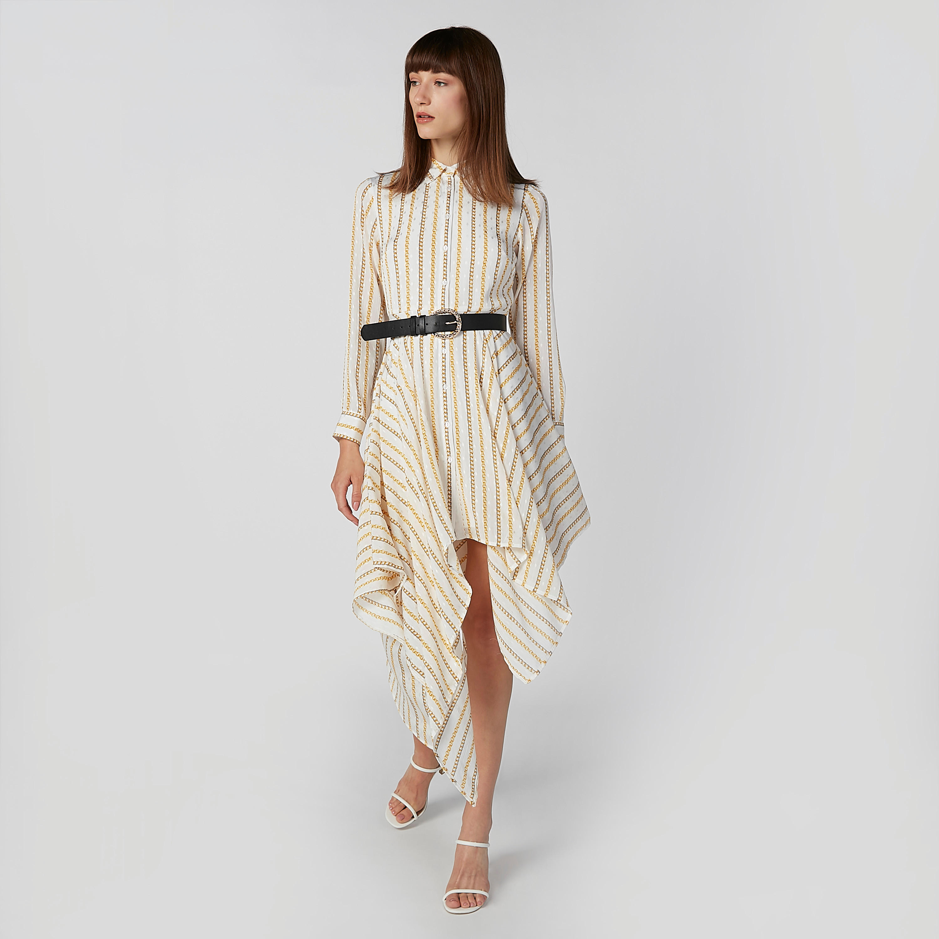 فستان قميص ميدي بأكمام طويلة وحواف غير مستوية وطبعات-women-clothing-dresses-image-1