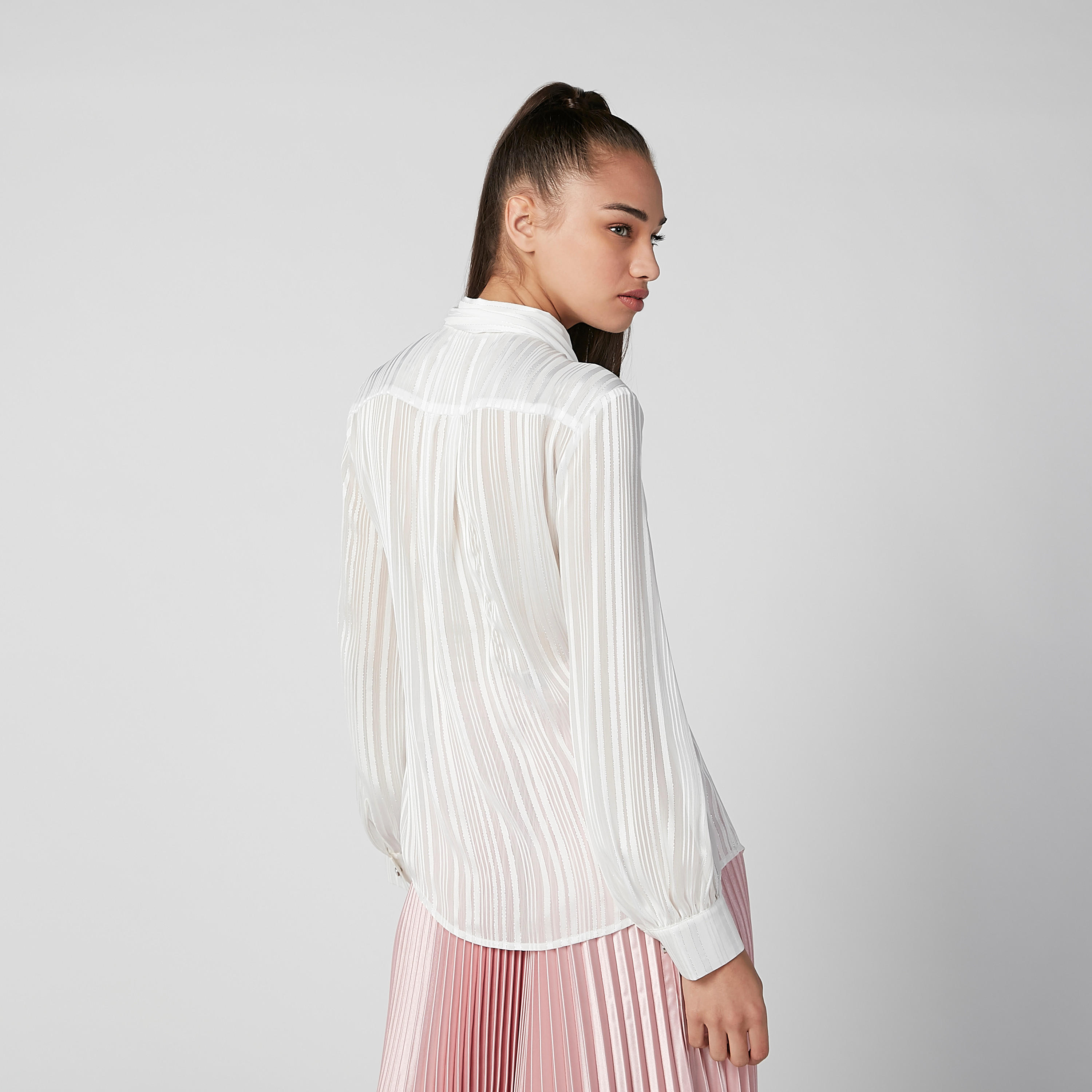 Striped Top with High Neck and Long Sleeves-women-clothing-shirtsandblouses-blouses-image-4