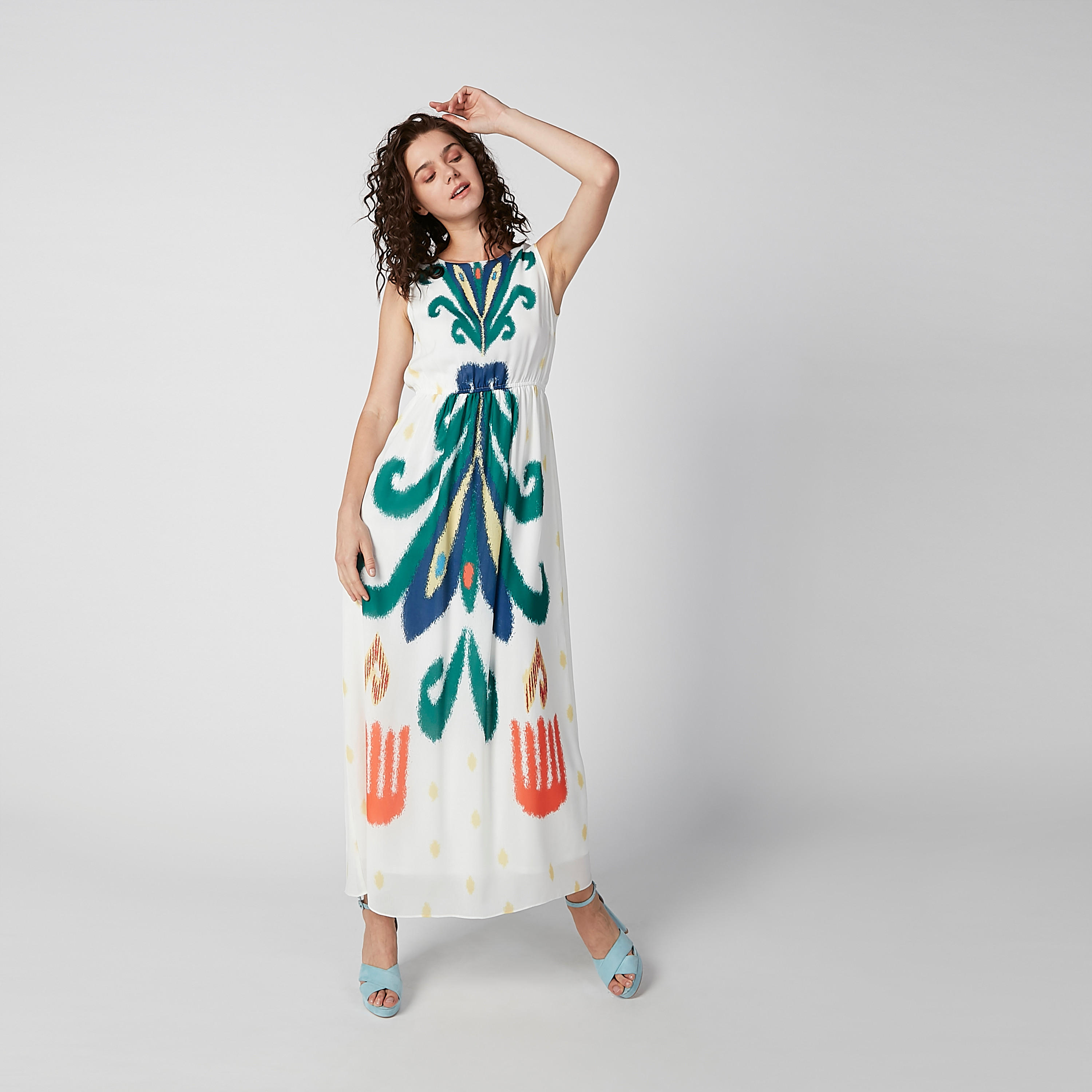 Printed Maxi A-line Sleeveless Dress-women-clothing-dresses-image-2